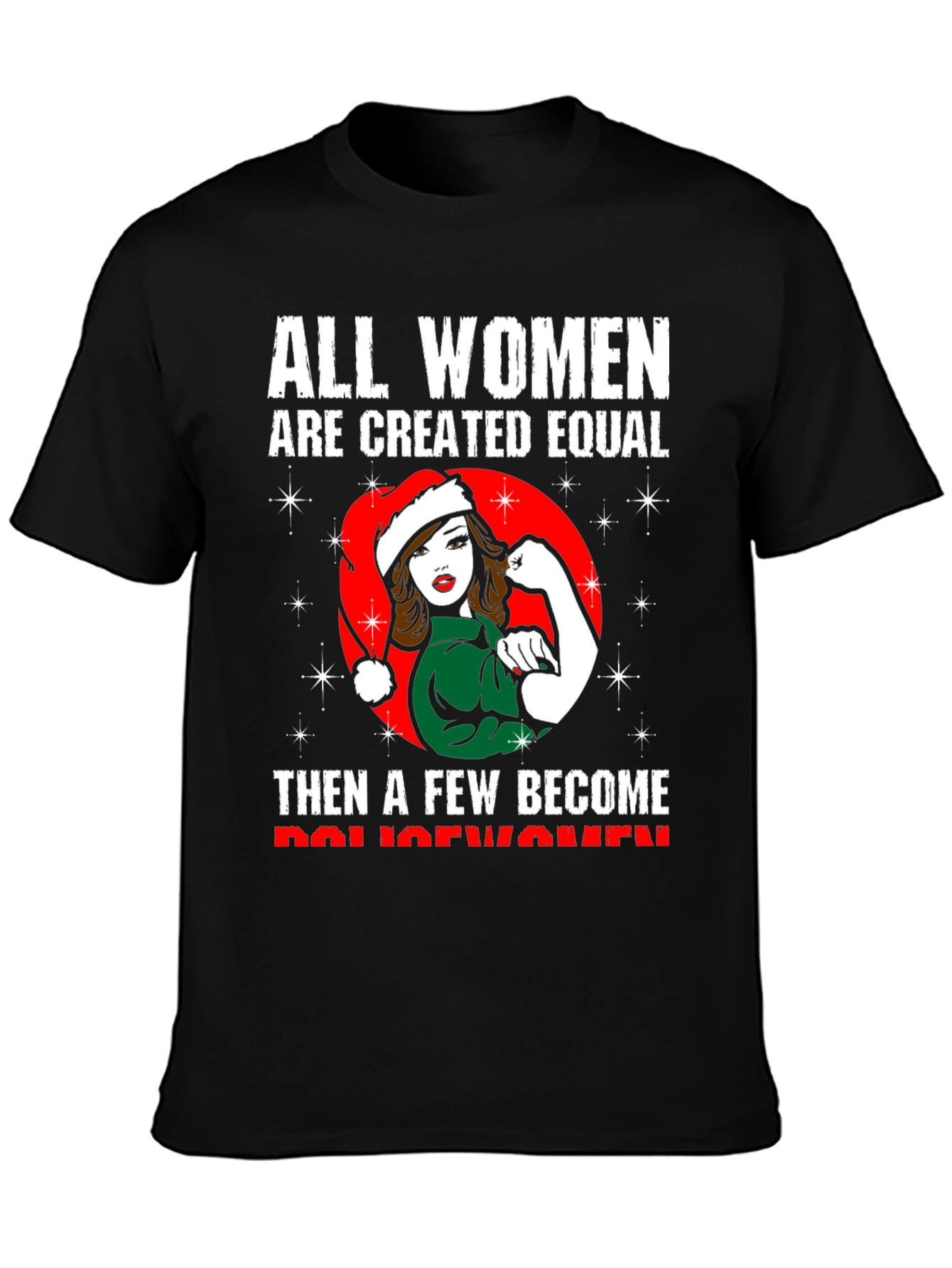 Empowered Policewomen Christmas T-Shirt