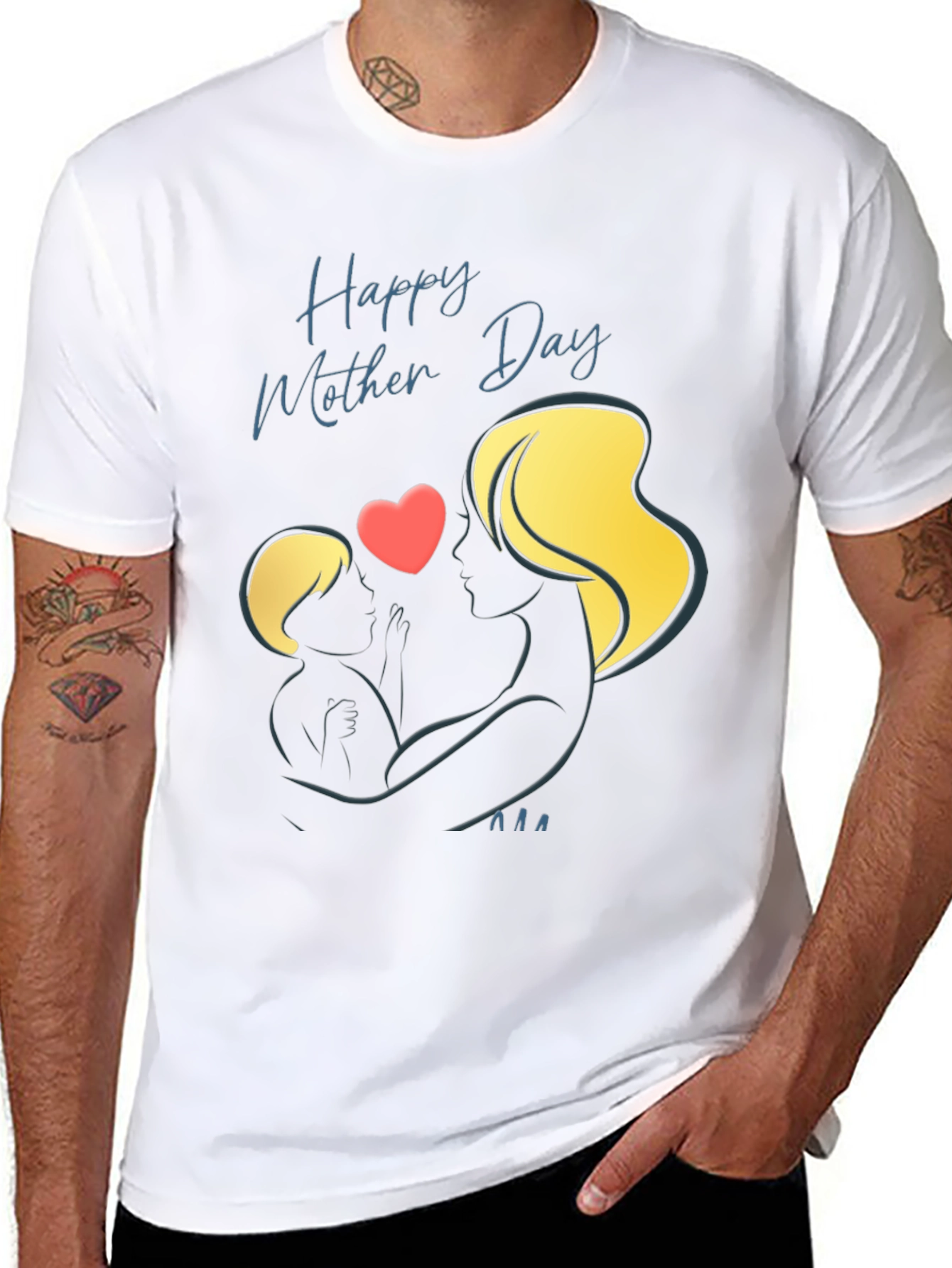 Mothers Day Black T-Shirt - Love and Family