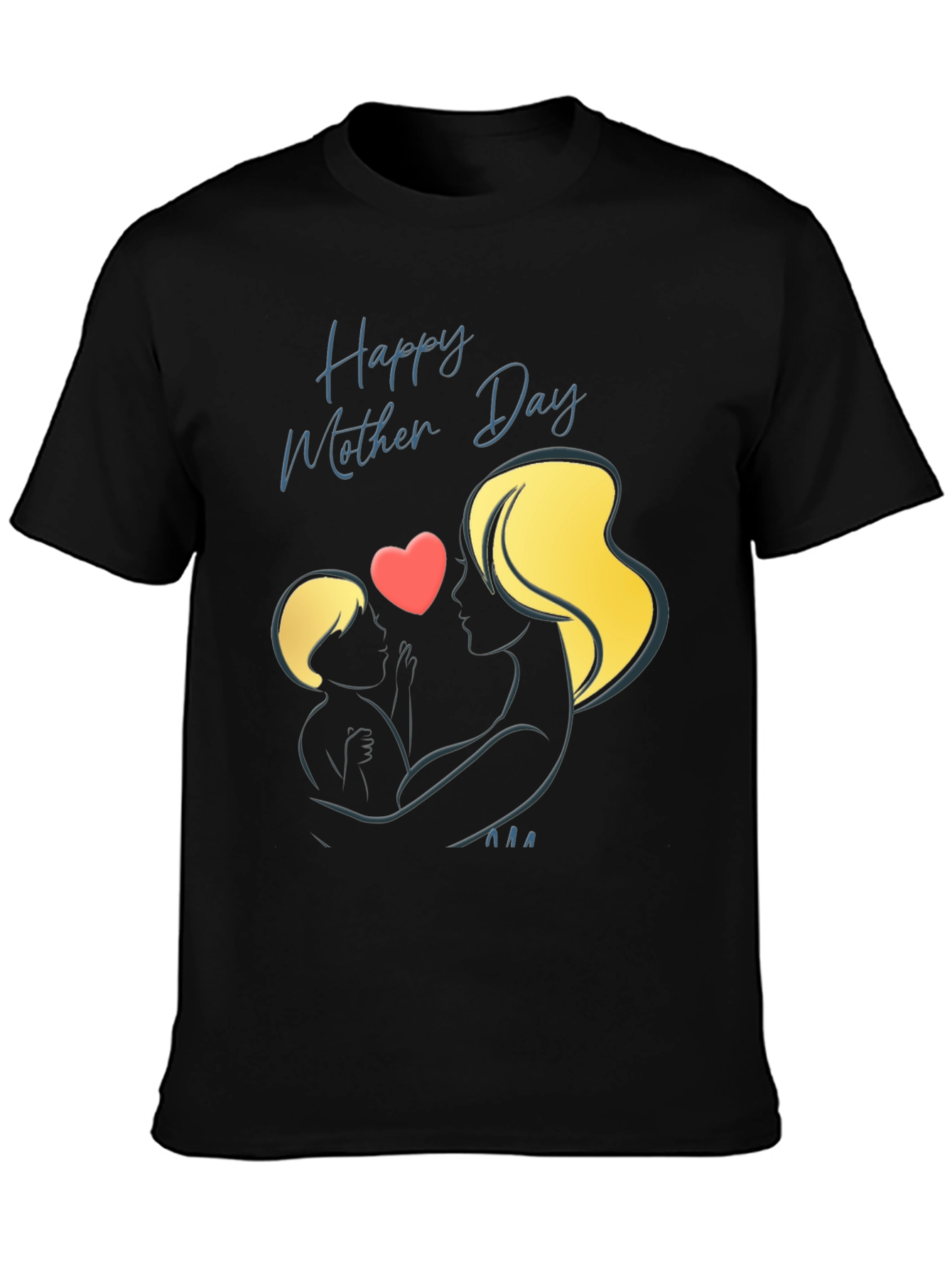Mothers Day Black T-Shirt - Love and Family