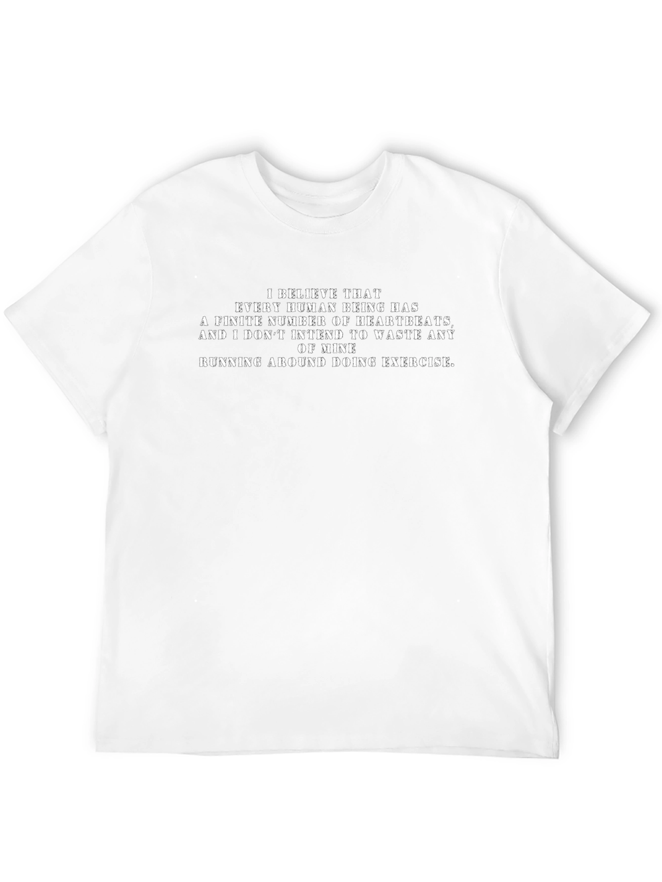 Funny Exercise Slogan Graphic Tee