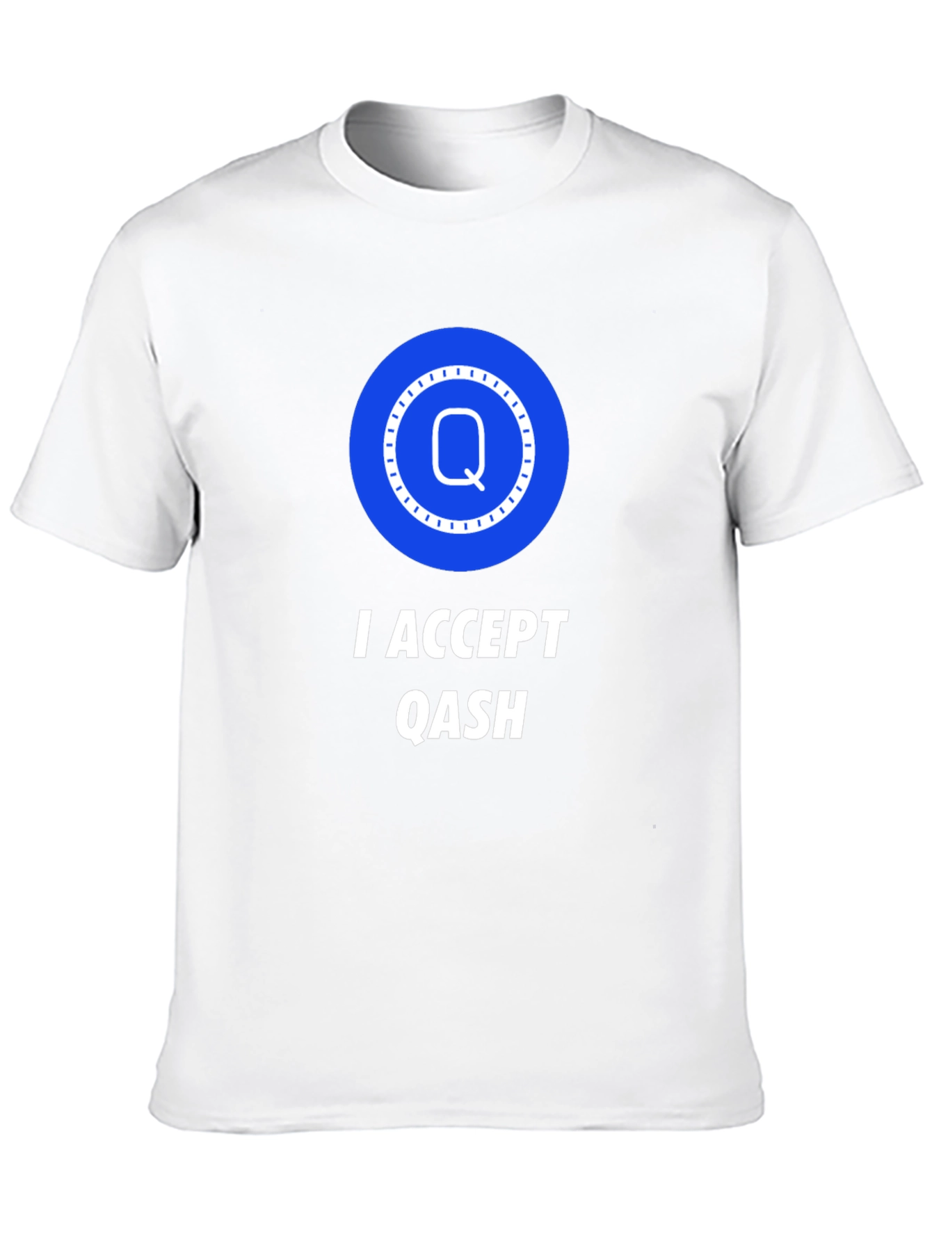 I Accept Qash T-Shirt - Black Crew Neck Tee