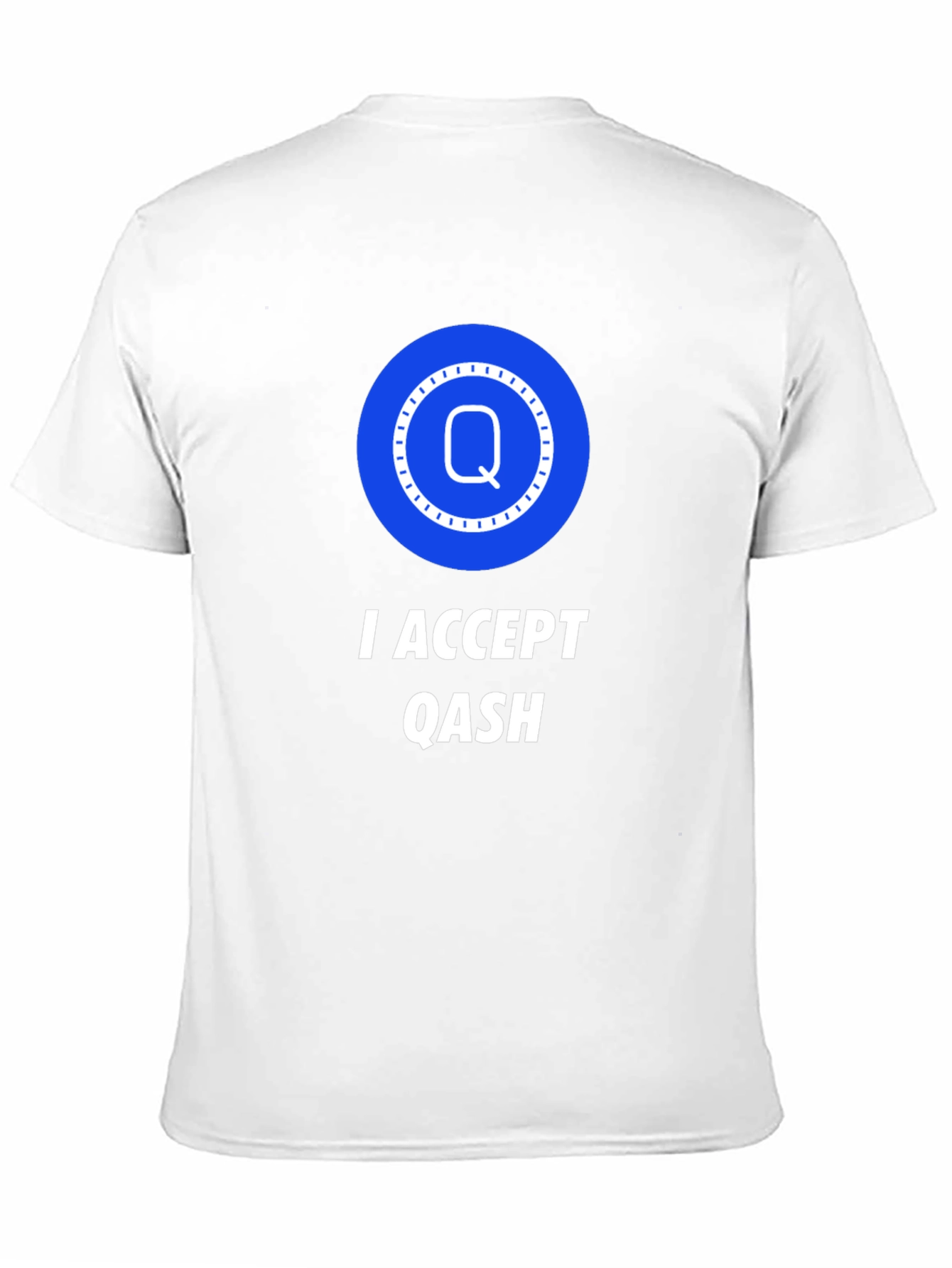 I Accept Qash T-Shirt - Black Crew Neck Tee