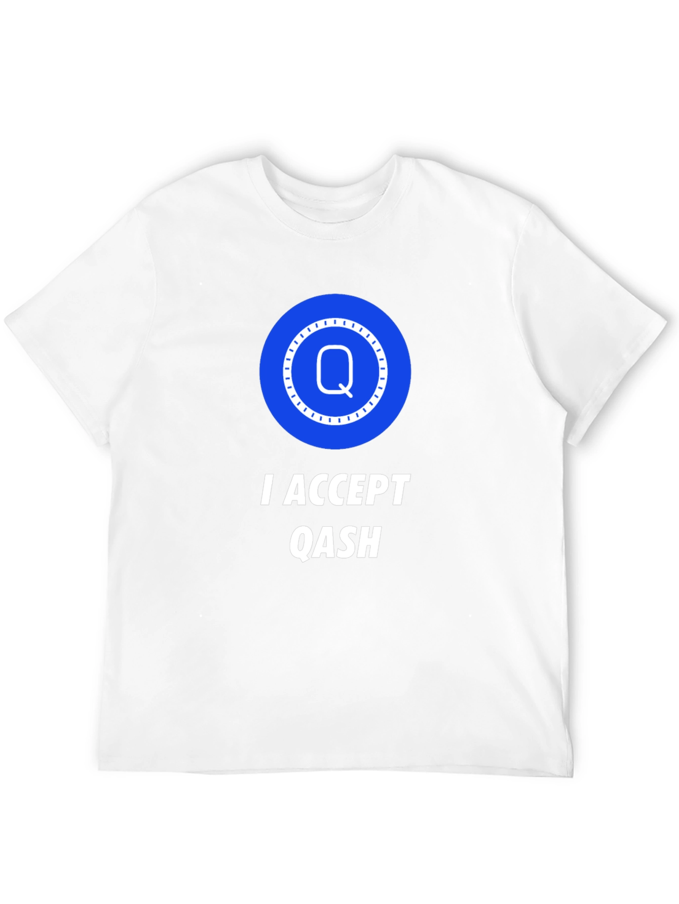 I Accept Qash T-Shirt - Black Crew Neck Tee