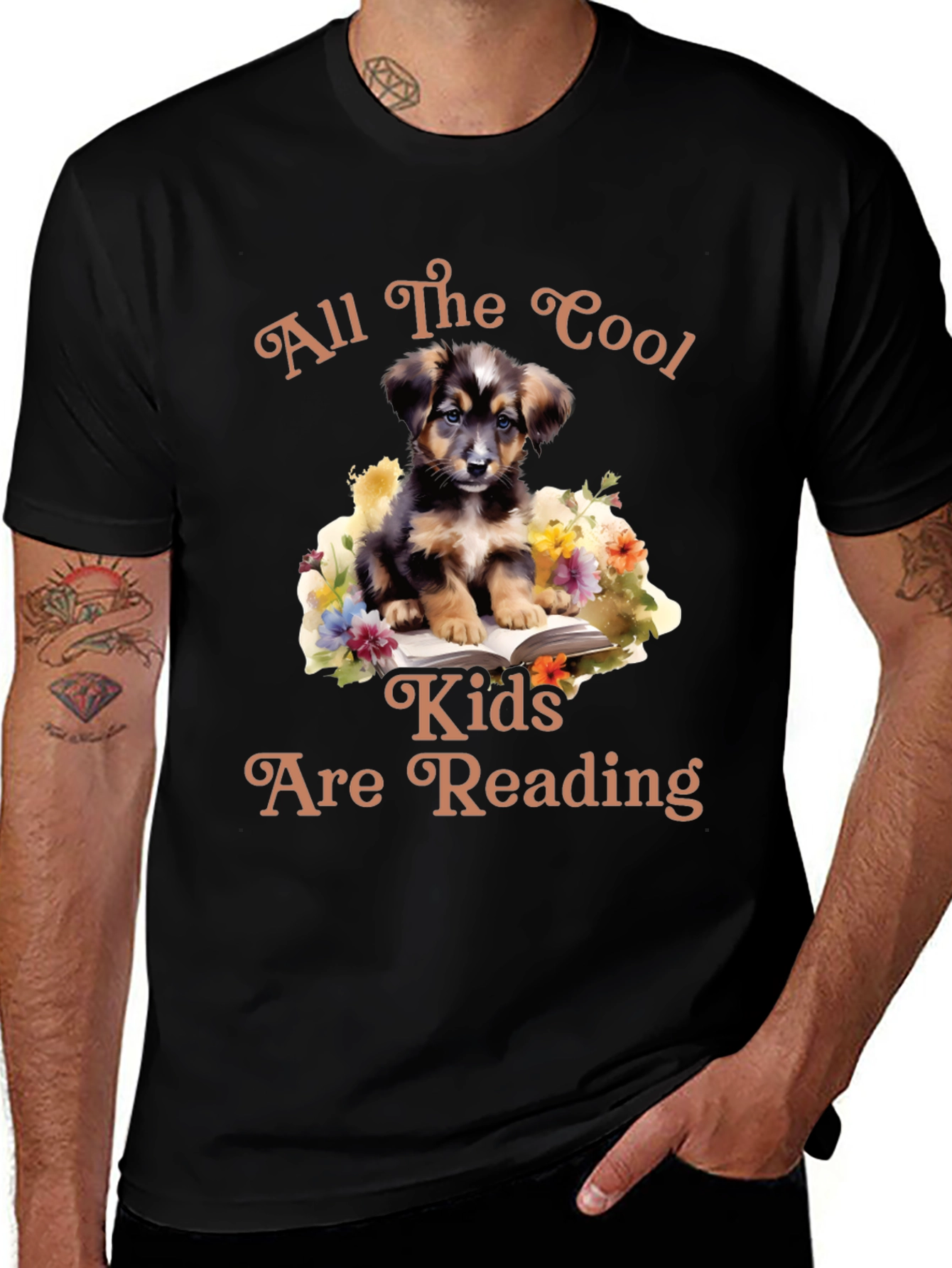 Cool Kids Reading Dog T-Shirt