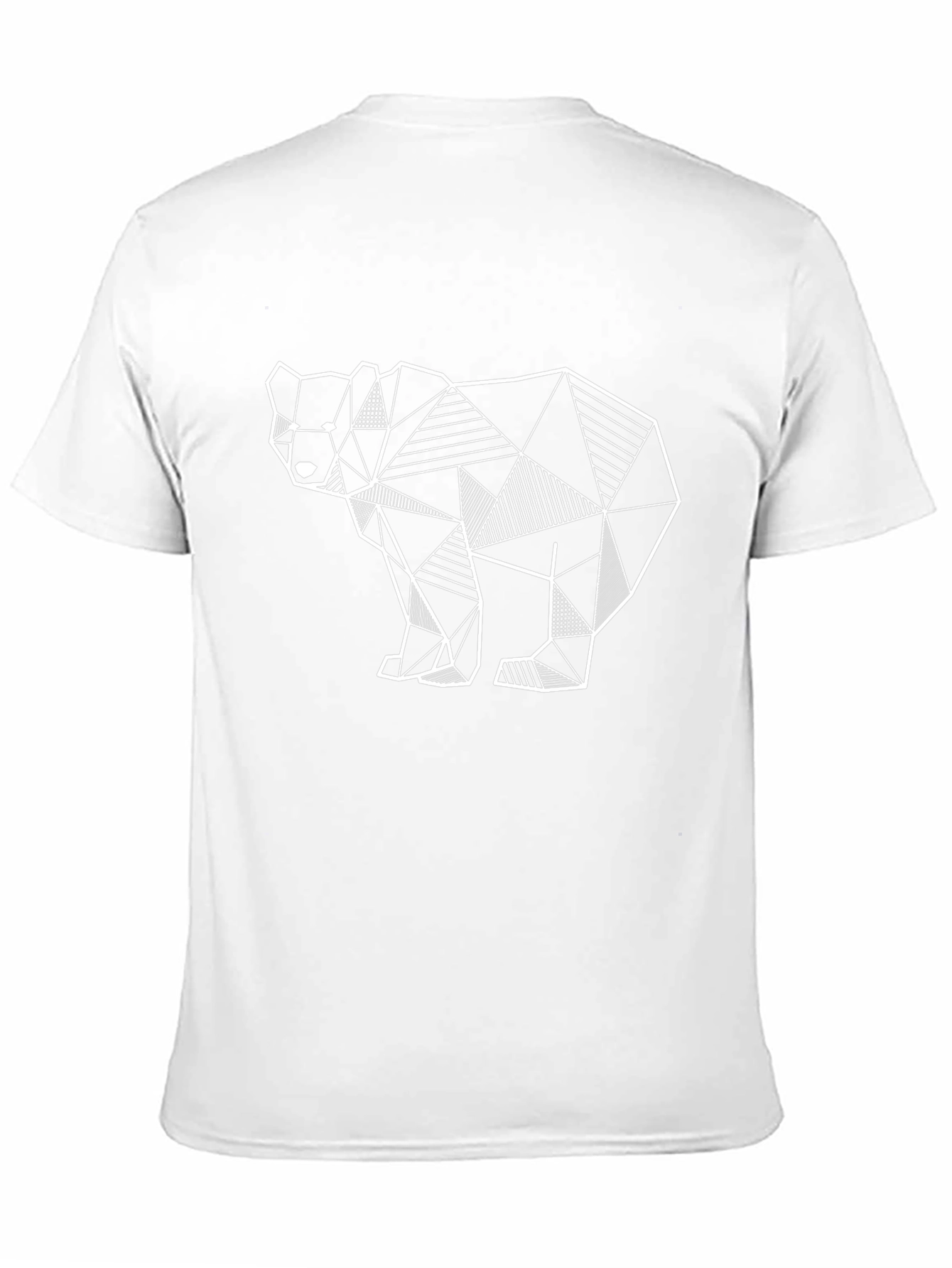 Geometric Bear Graphic Tee - Modern Animal Print Shirt