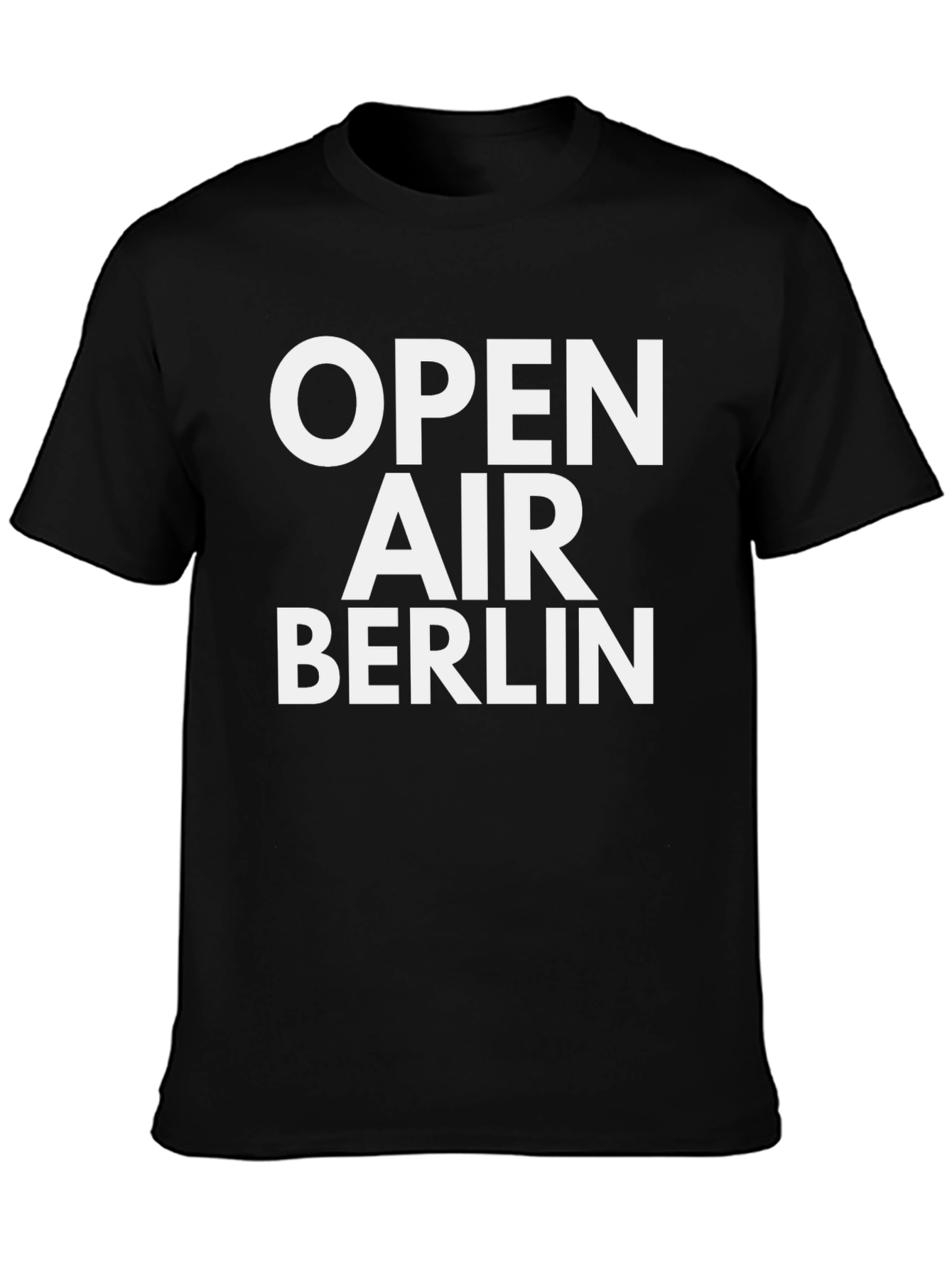 Open Air Berlin Graphic Tee - Black Cotton T-Shirt