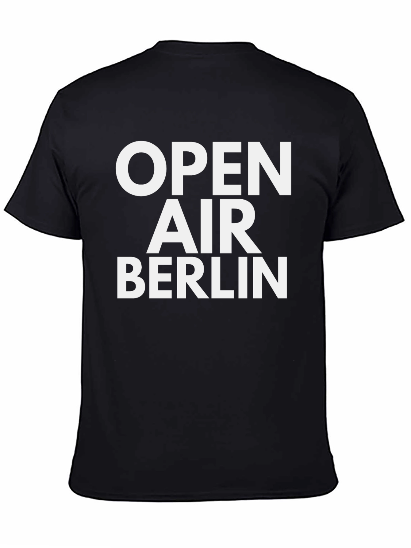 Open Air Berlin Graphic Tee - Black Cotton T-Shirt