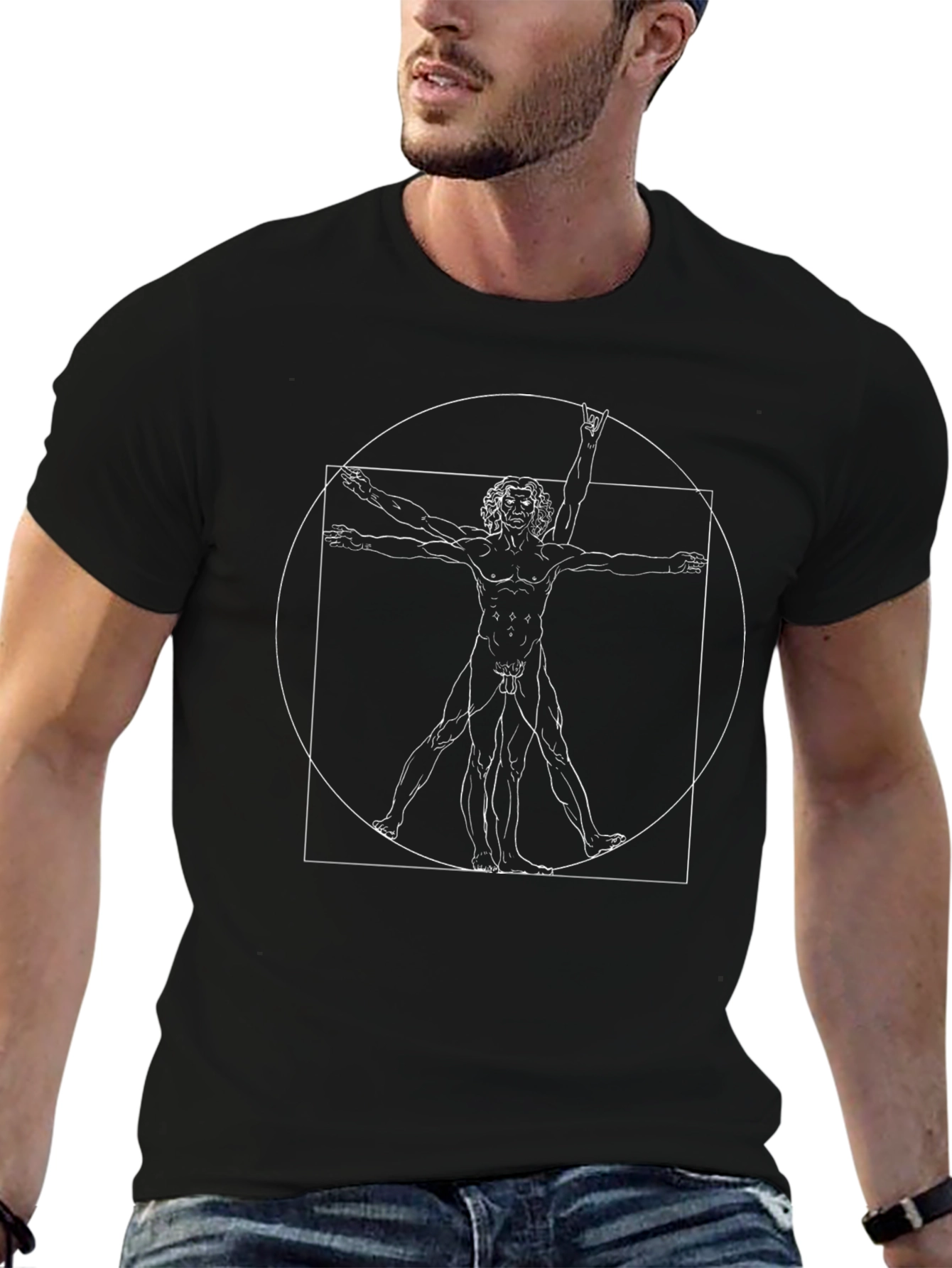 Vitruvian Metalhead Black T-Shirt