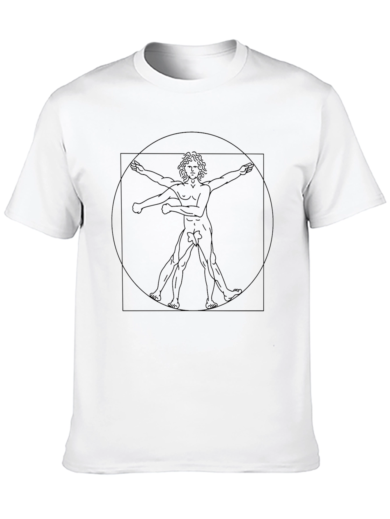 Vitruvian Man T-Shirt - Da Vinci Design