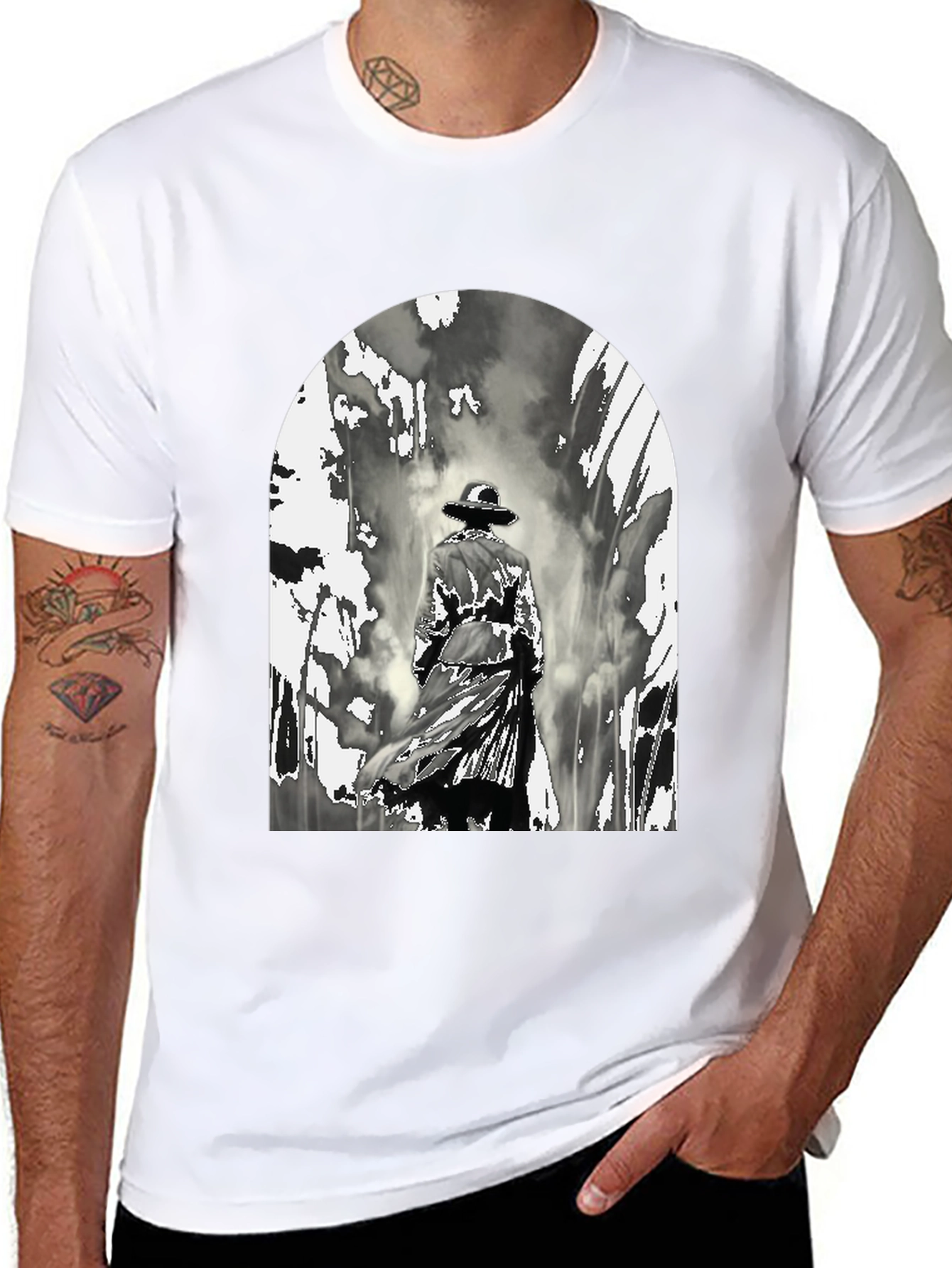 Noir Detective Graphic T-Shirt