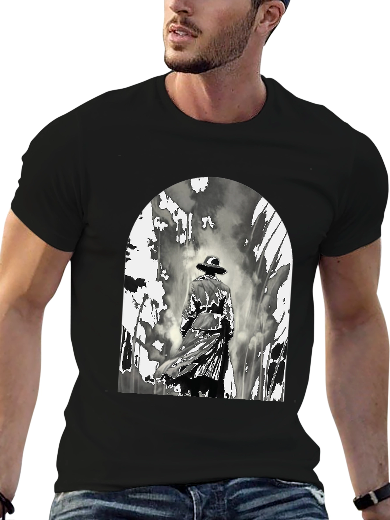 Noir Detective Graphic T-Shirt