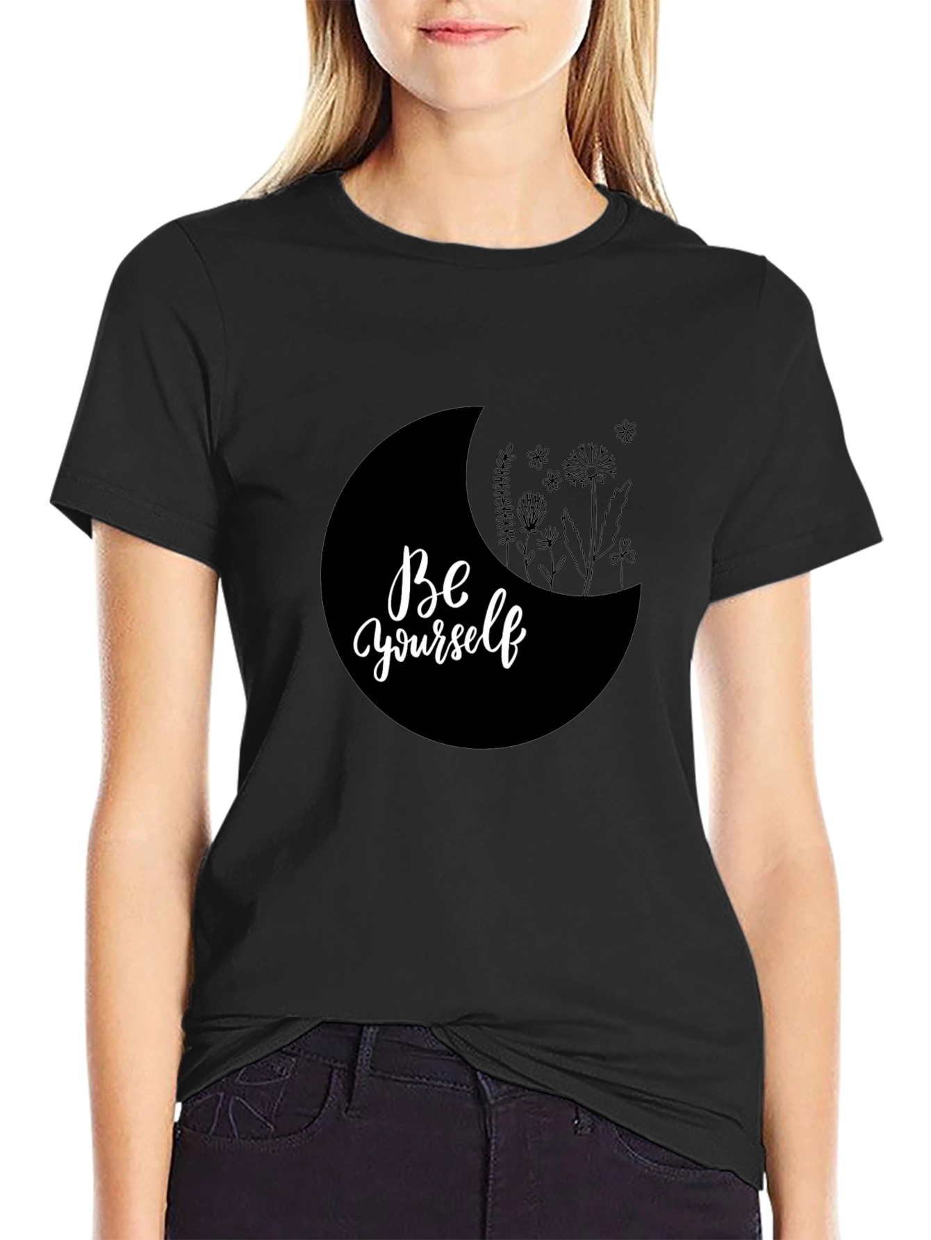Be Yourself Graphic Tee - Black