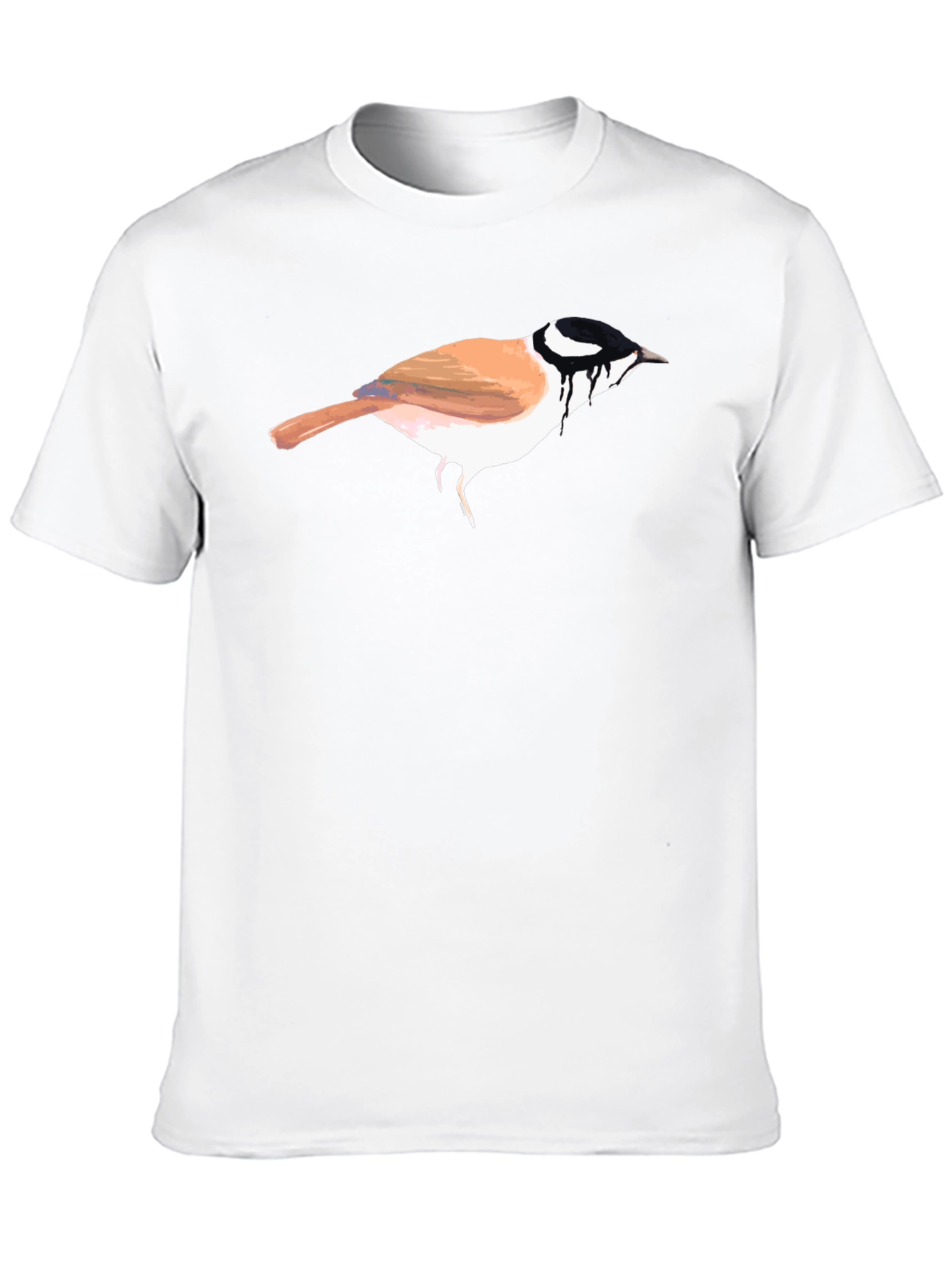 Bird Graphic Black T-Shirt - Unique Artistic Design