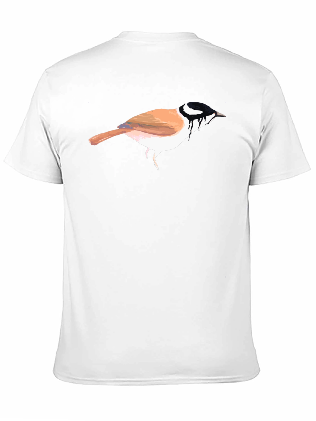 Bird Graphic Black T-Shirt - Unique Artistic Design