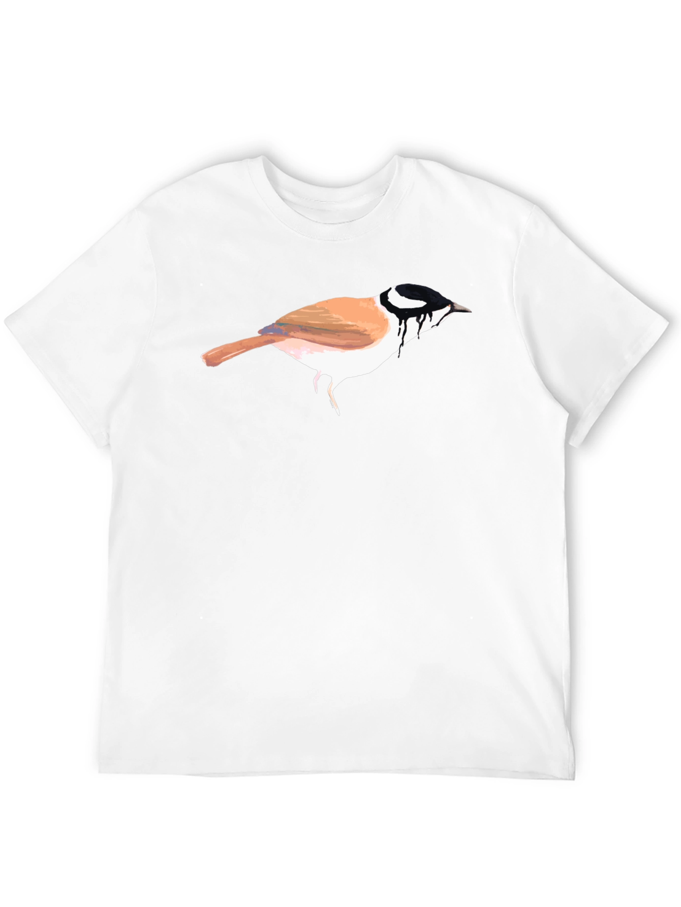 Bird Graphic Black T-Shirt - Unique Artistic Design