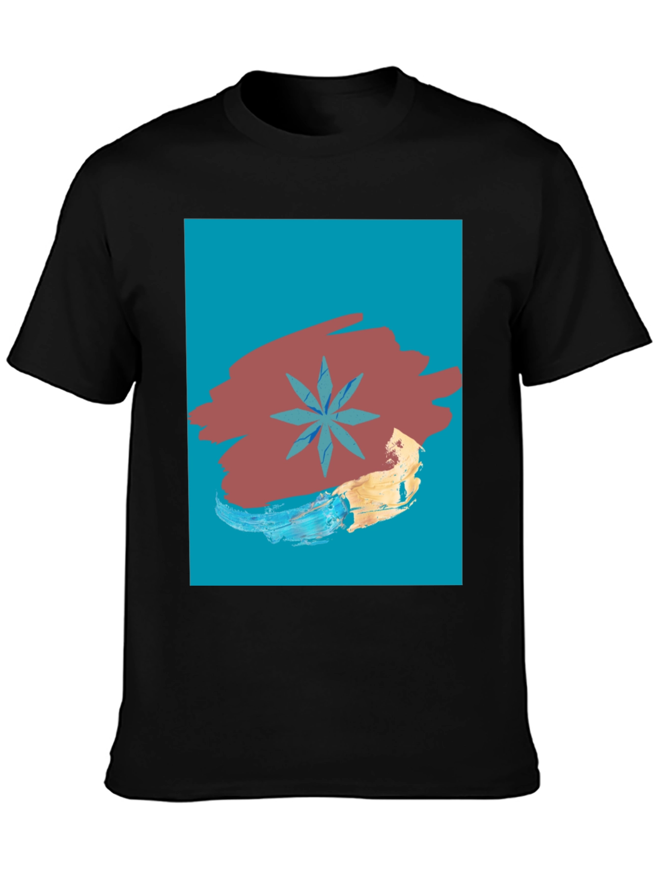 Abstract Star Graphic Tee - Modern Art T-Shirt