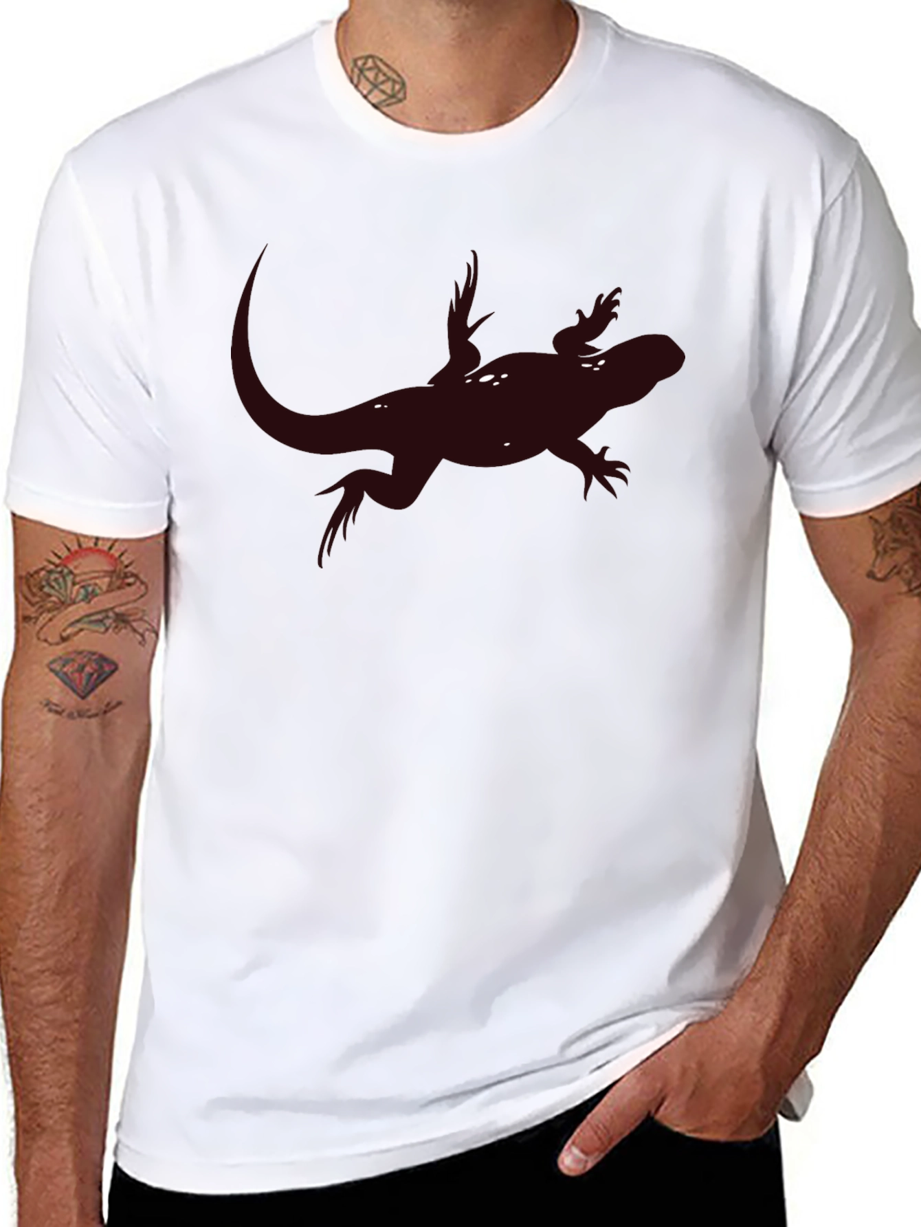 Lizard Graphic Tee - Modern Reptile Print T-Shirt