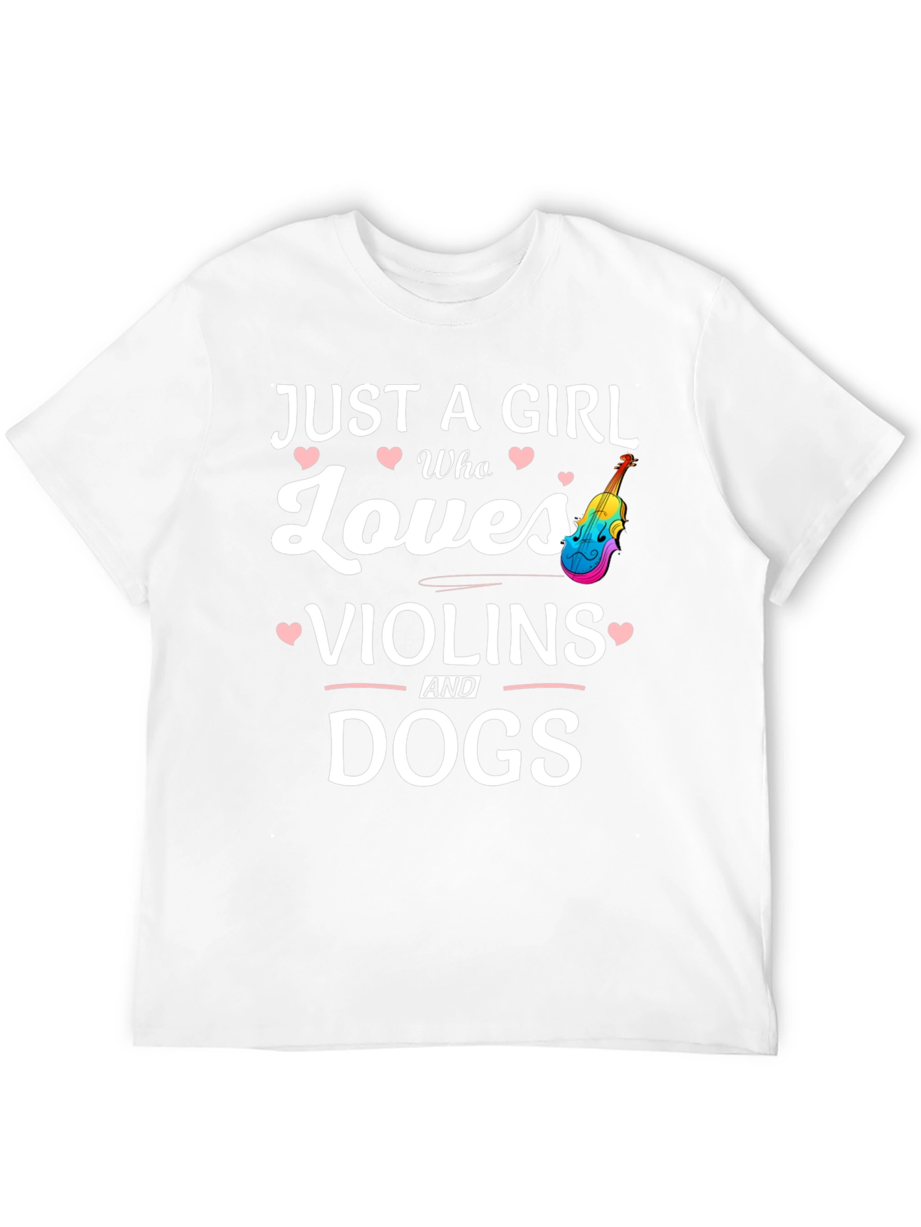 Girl Who Loves Violins and Dogs T-Shirt