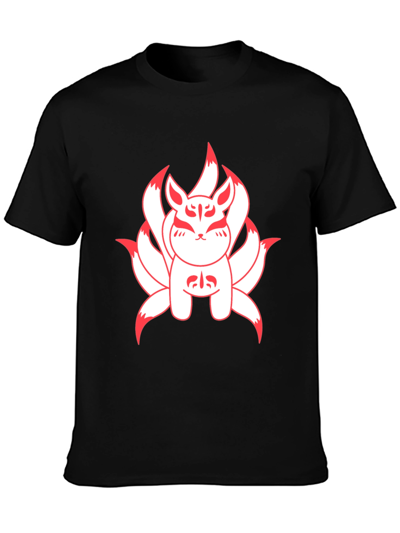 Nine-Tailed Fox Graphic Tee - Anime Style