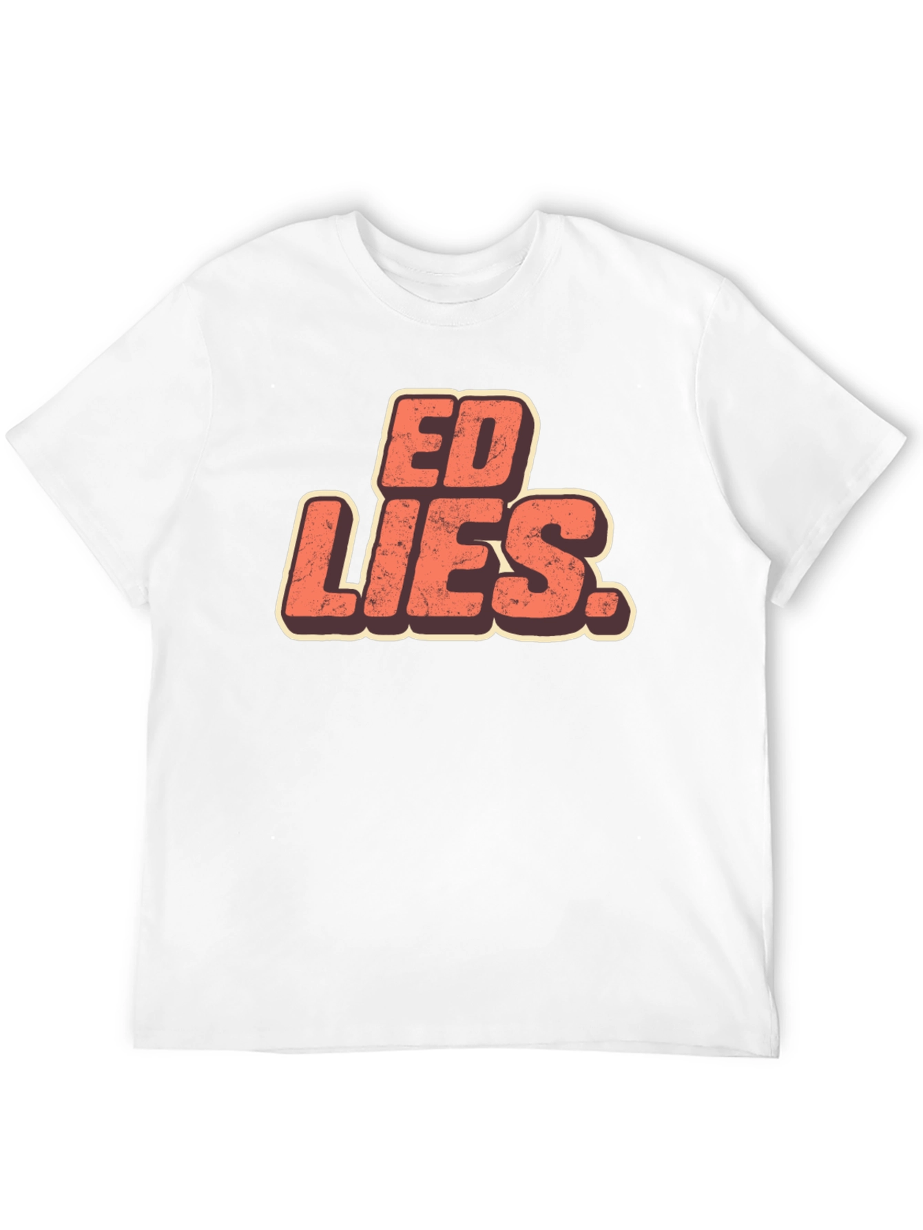 Ed Lies T-Shirt - Retro Design Black Tee