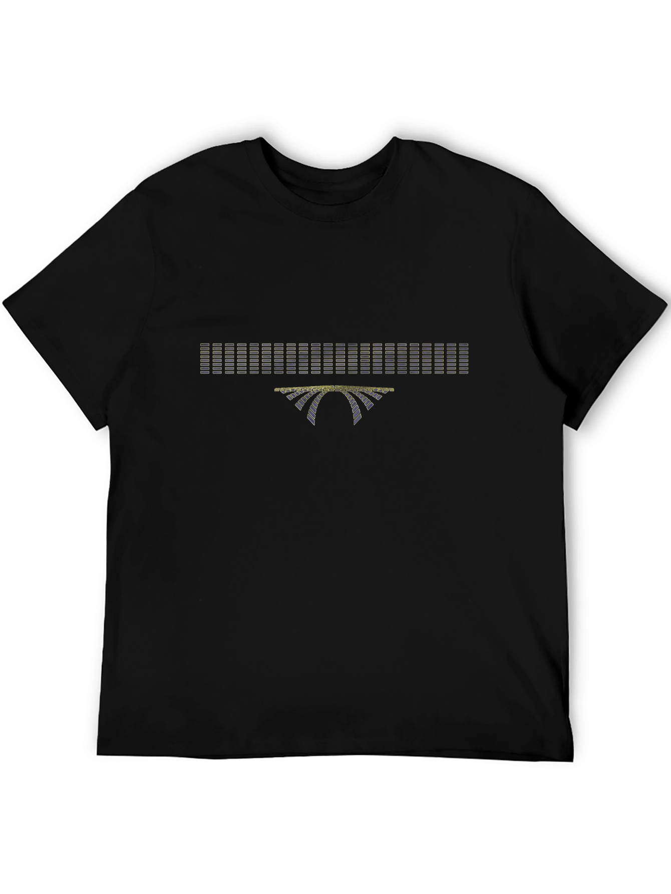 Graphic Bridge Design Black T-Shirt