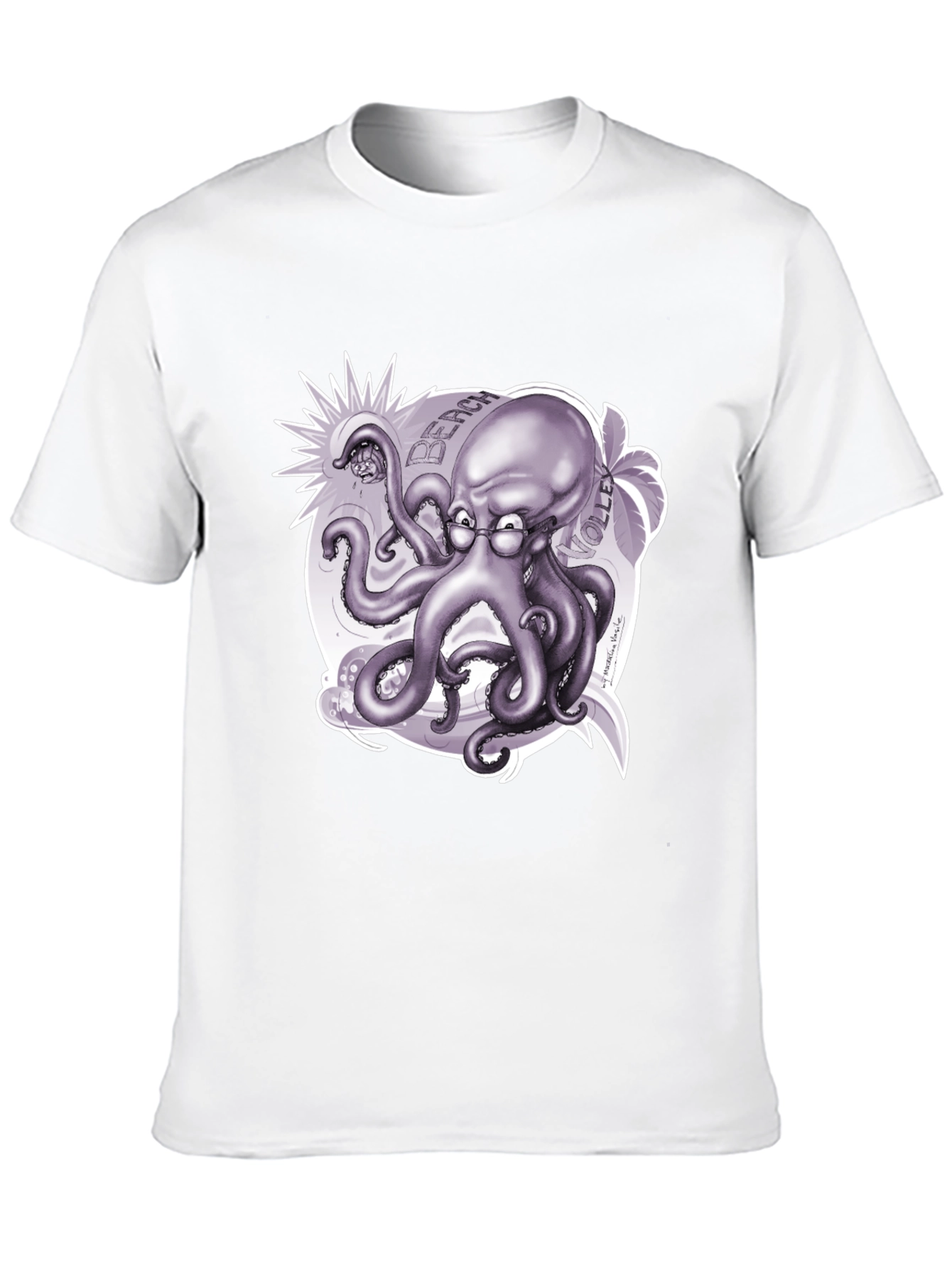 Octopus Beach Volleyball T-Shirt - Unique Design