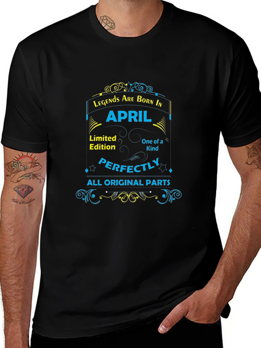 Legends Born in April Graphic T-Shirt
