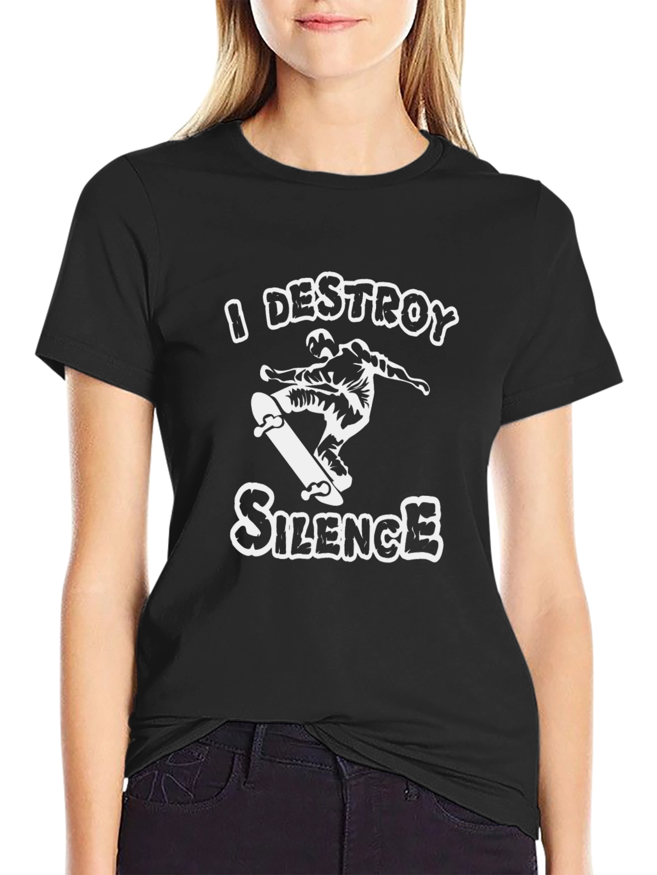 I Destroy Silence Skateboard T-Shirt