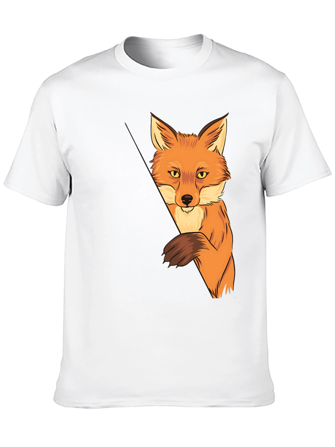 Fox Graphic Print Black T-Shirt