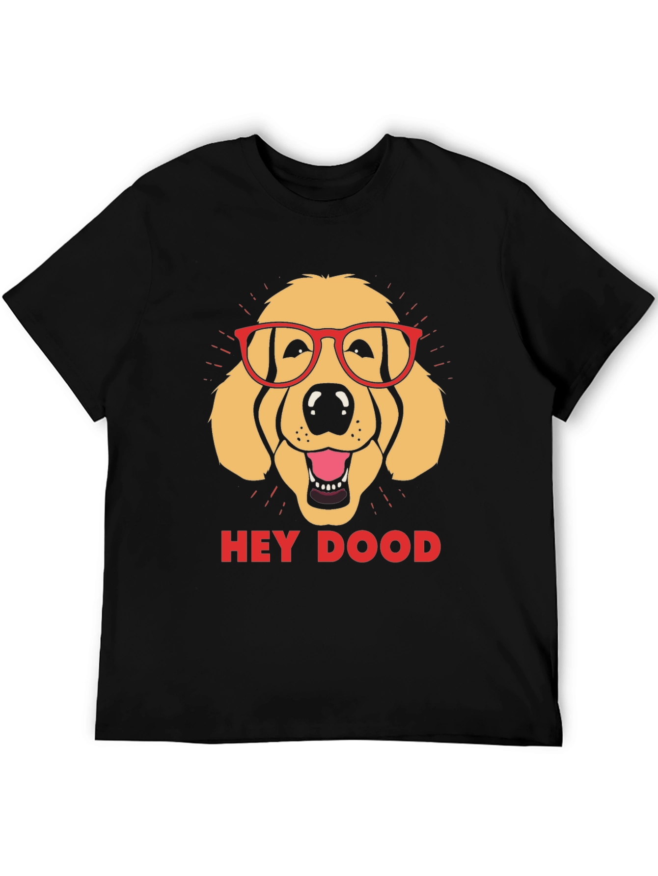 Hey Dood Golden Retriever Graphic T-Shirt