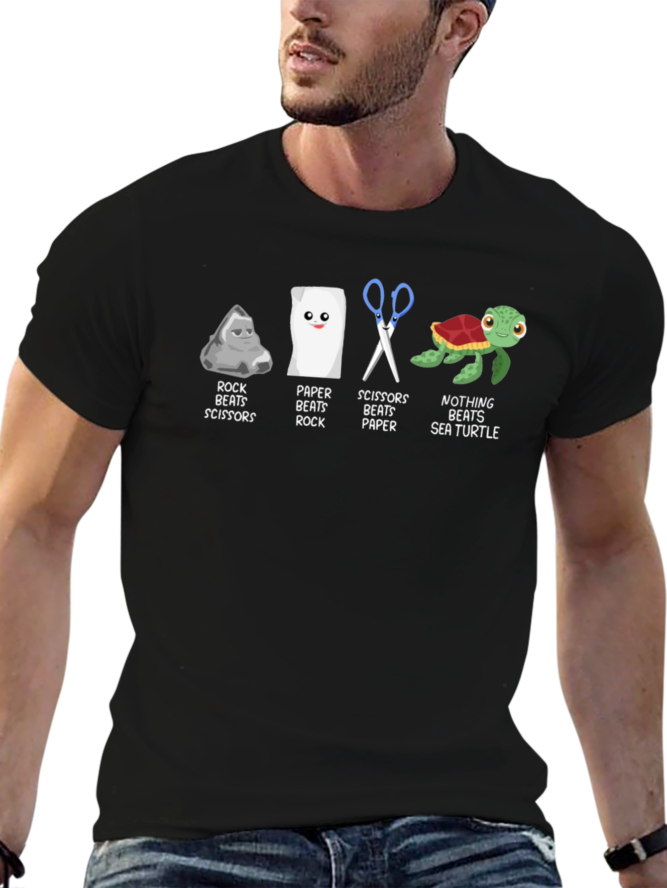 Rock Paper Scissors Sea Turtle T-Shirt