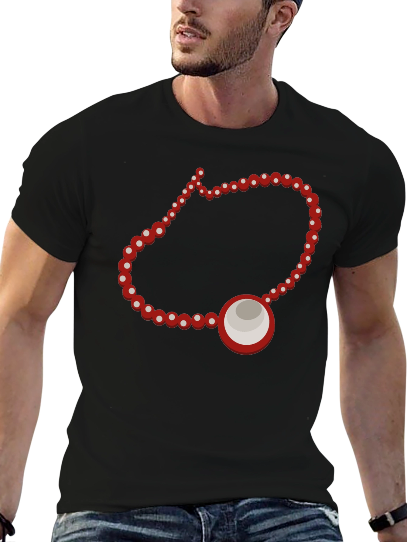 Red Beaded Amulet T-Shirt