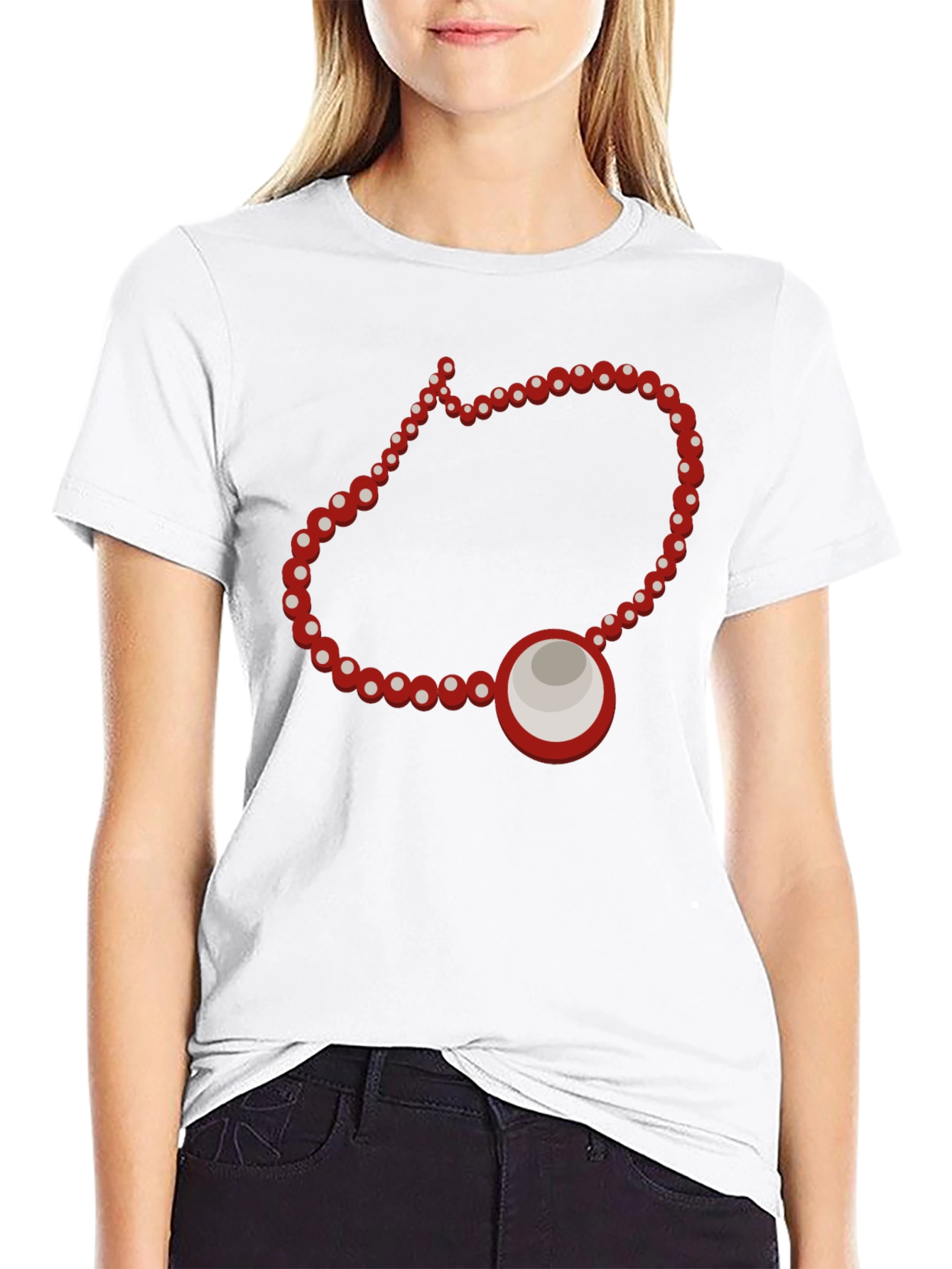 Red Beaded Amulet T-Shirt