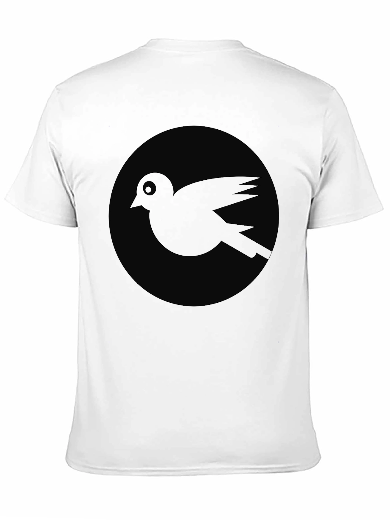 Black Bird Circle Graphic Tee - Casual Comfort