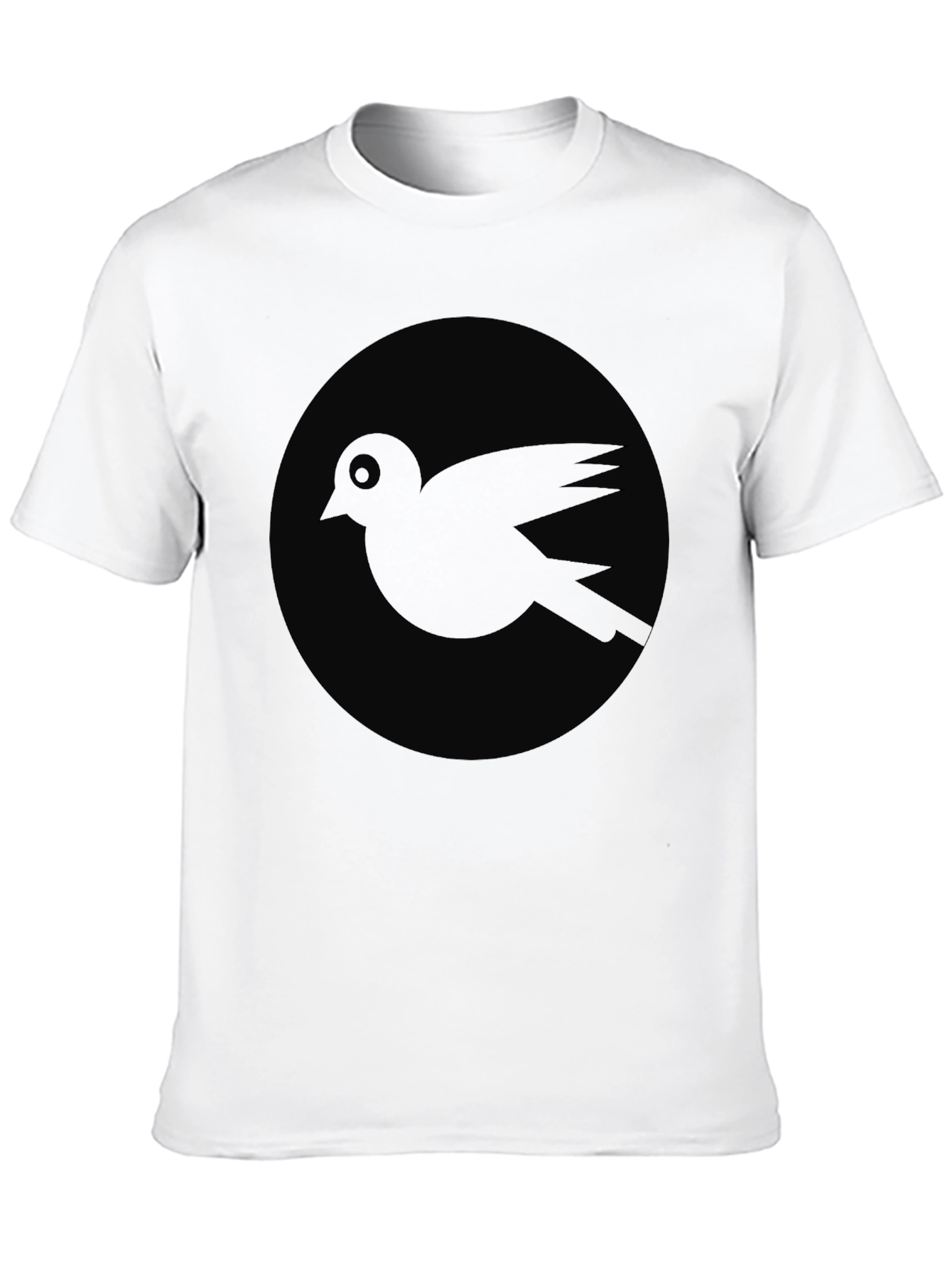 Black Bird Circle Graphic Tee - Casual Comfort