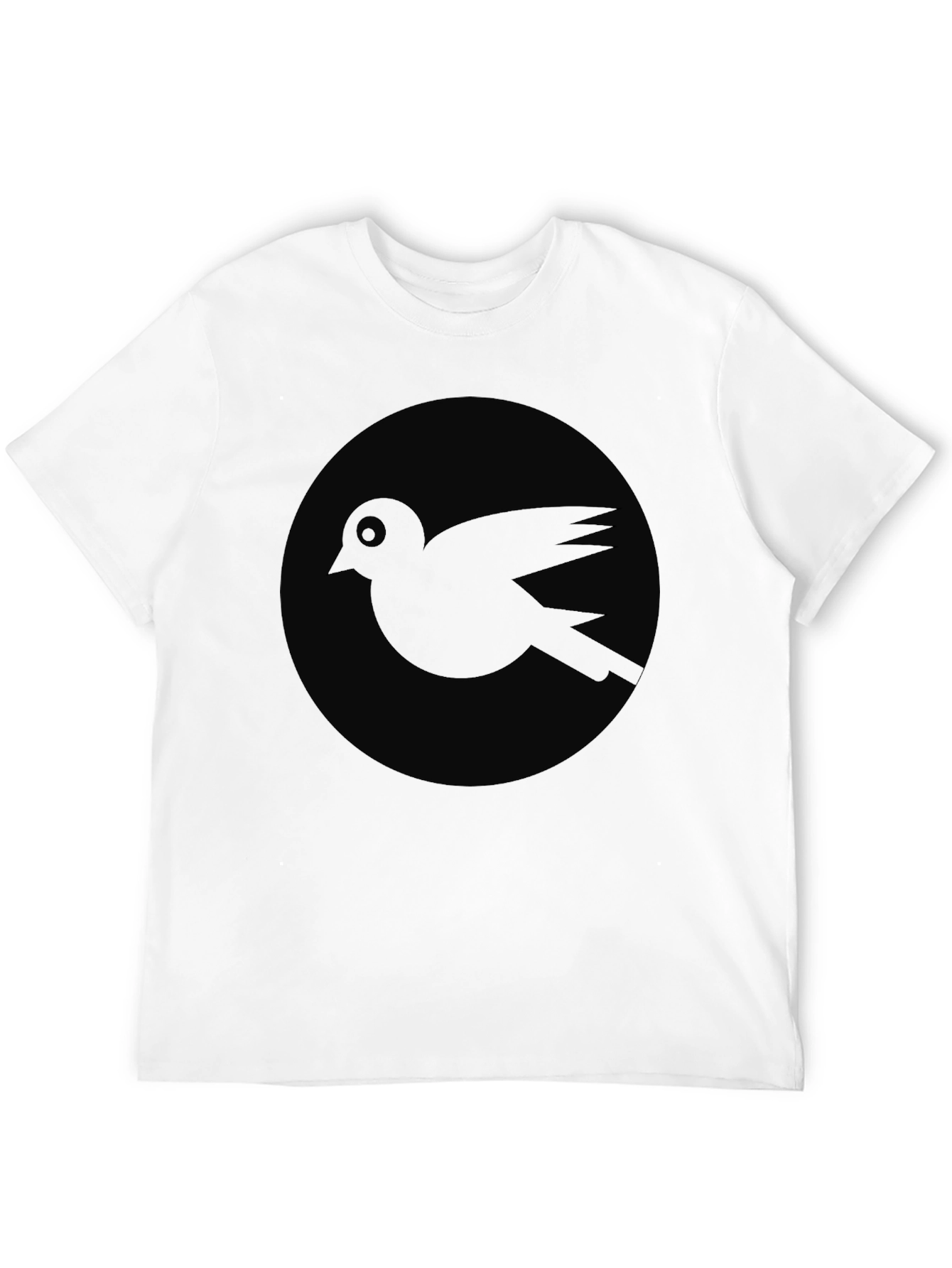 Black Bird Circle Graphic Tee - Casual Comfort