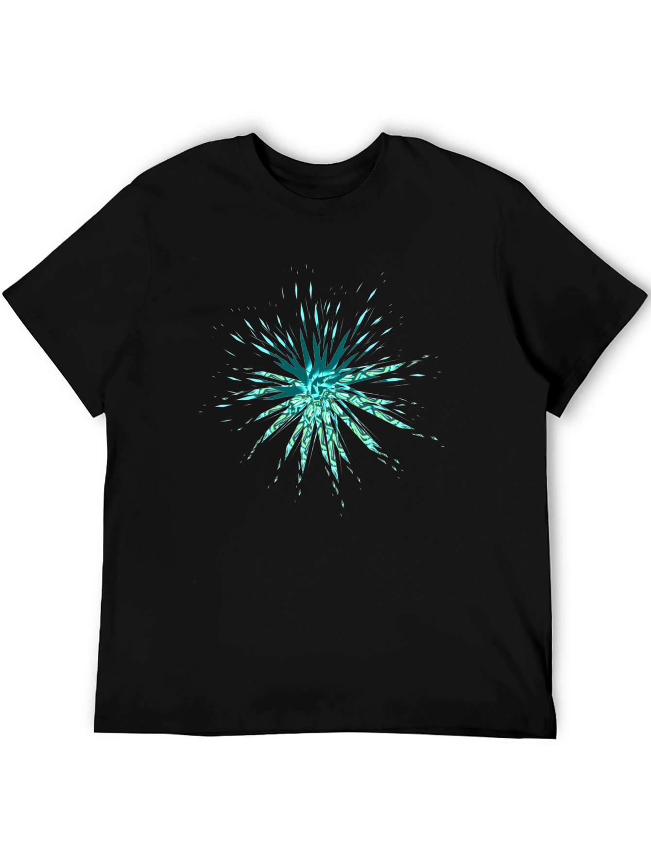 Abstract Burst Black T-Shirt