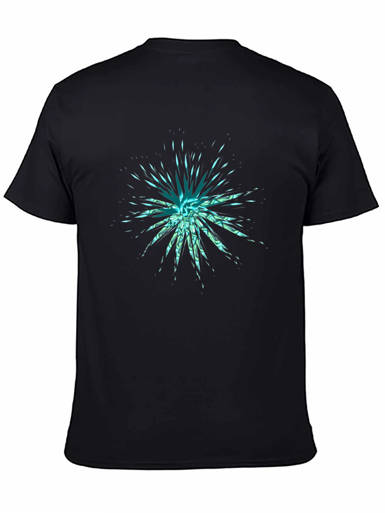 Abstract Burst Black T-Shirt