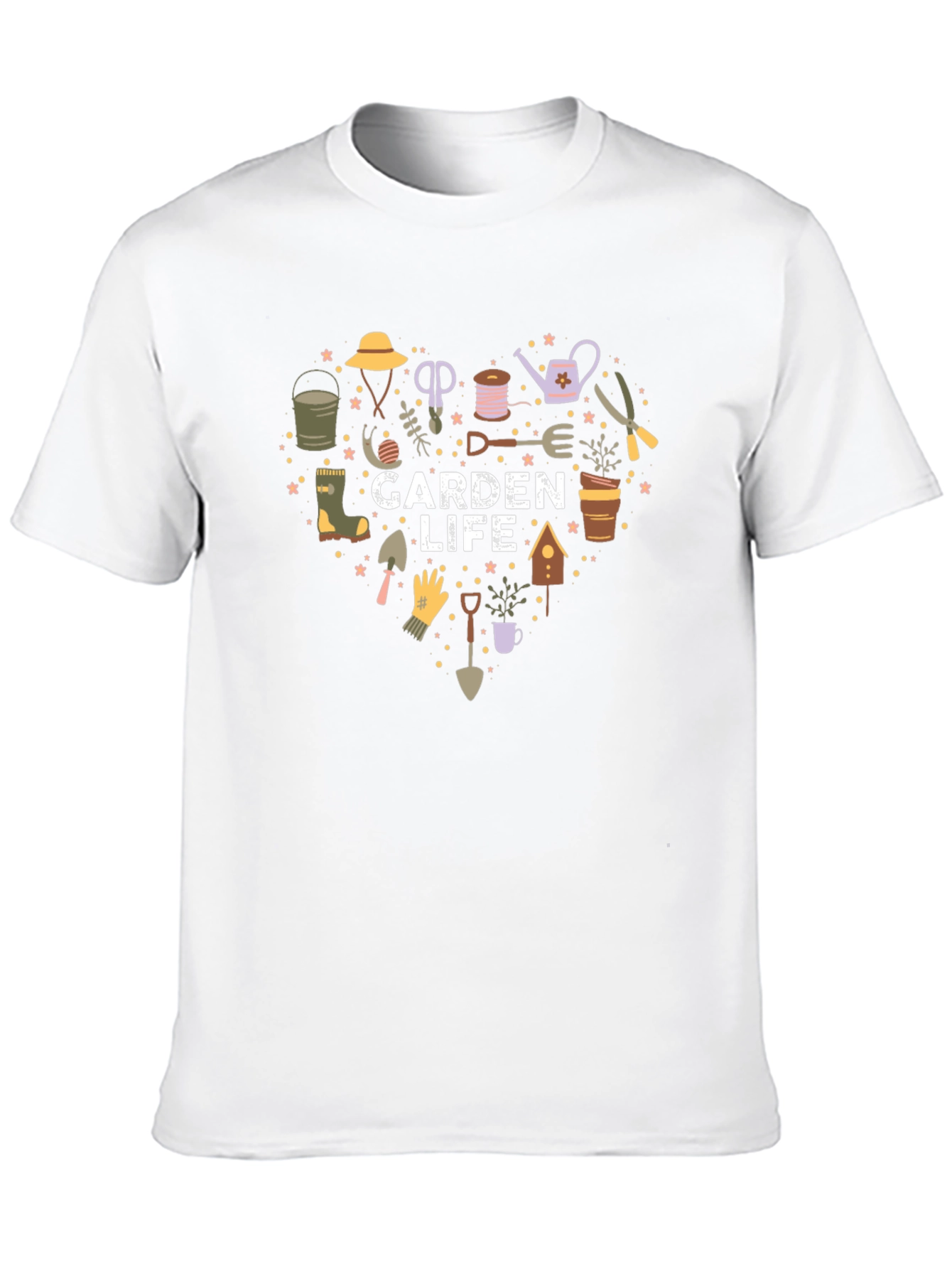 Garden Life Heart Graphic Tee - Nature Lovers T-Shirt
