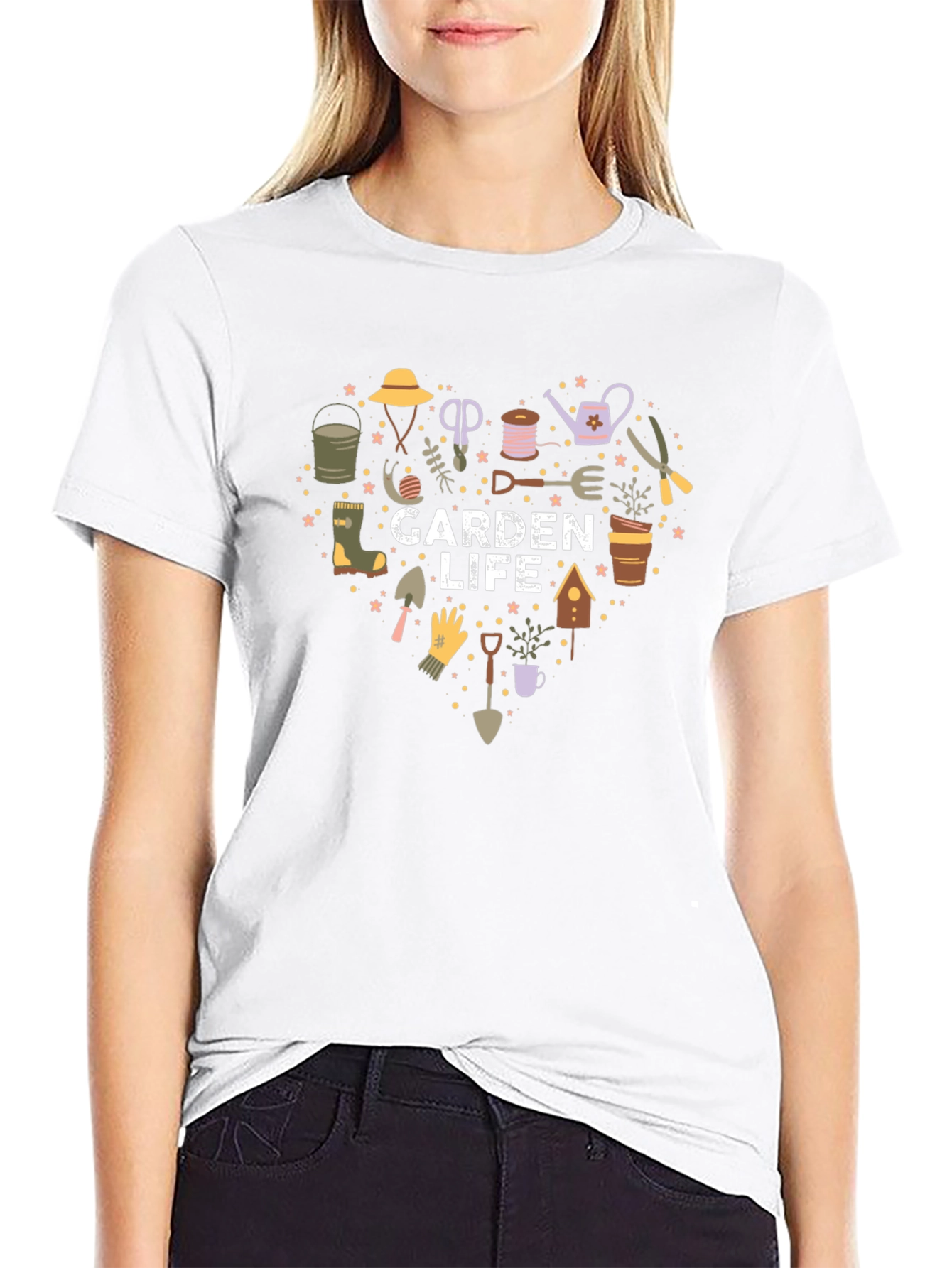 Garden Life Heart Graphic Tee - Nature Lovers T-Shirt