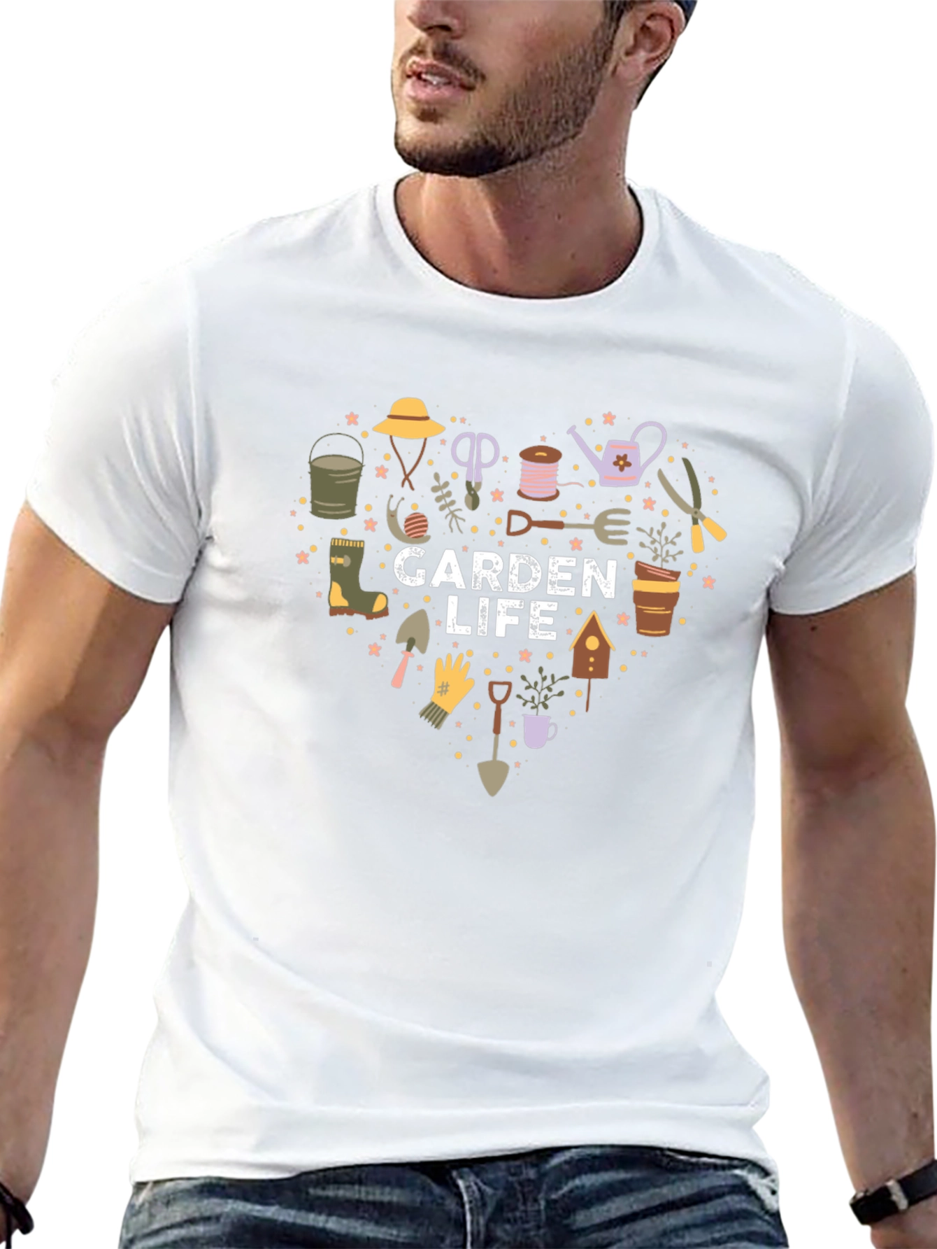 Garden Life Heart Graphic Tee - Nature Lovers T-Shirt