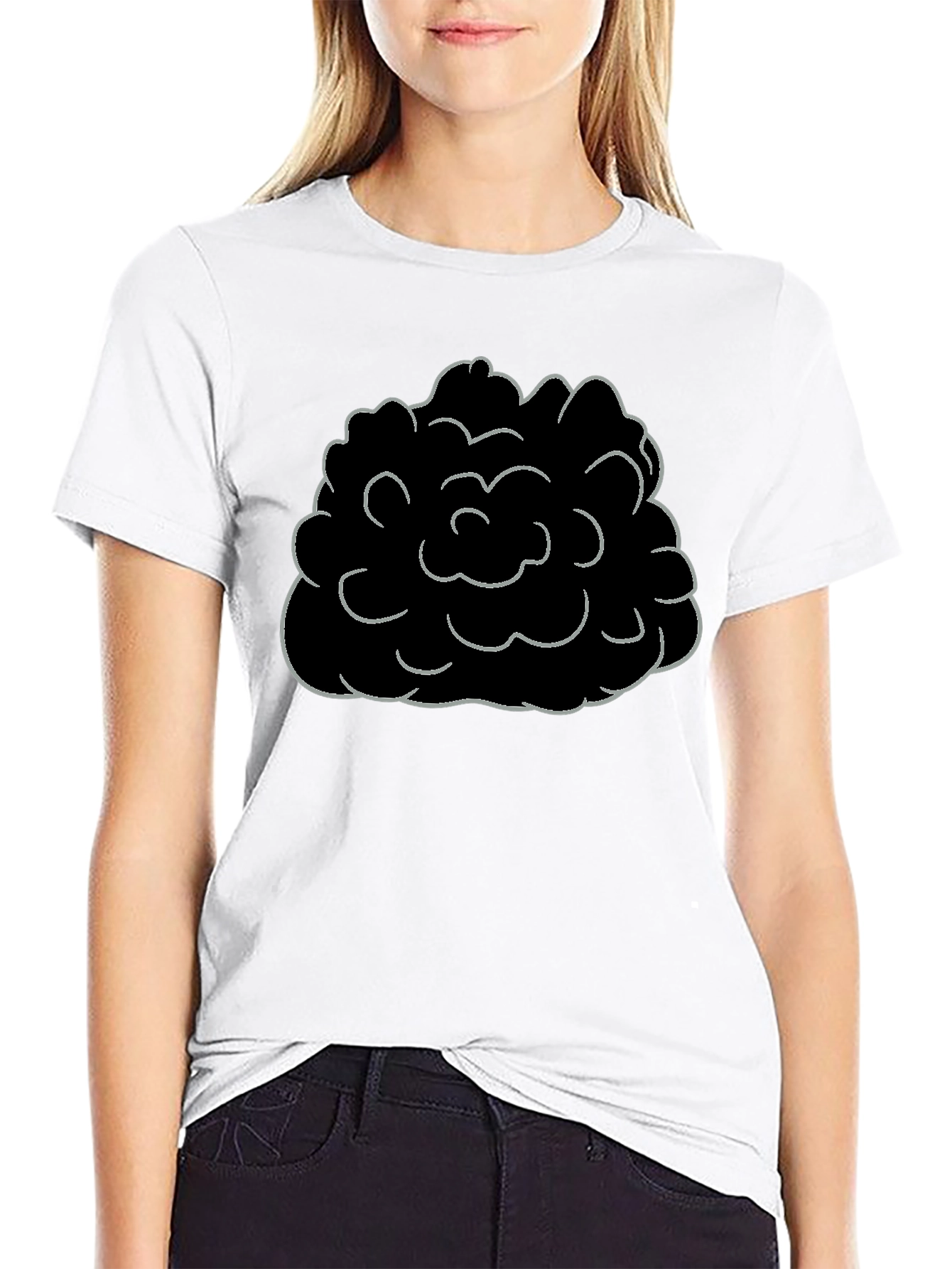 Abstract Cloud Graphic Tee - Mens Black T-Shirt