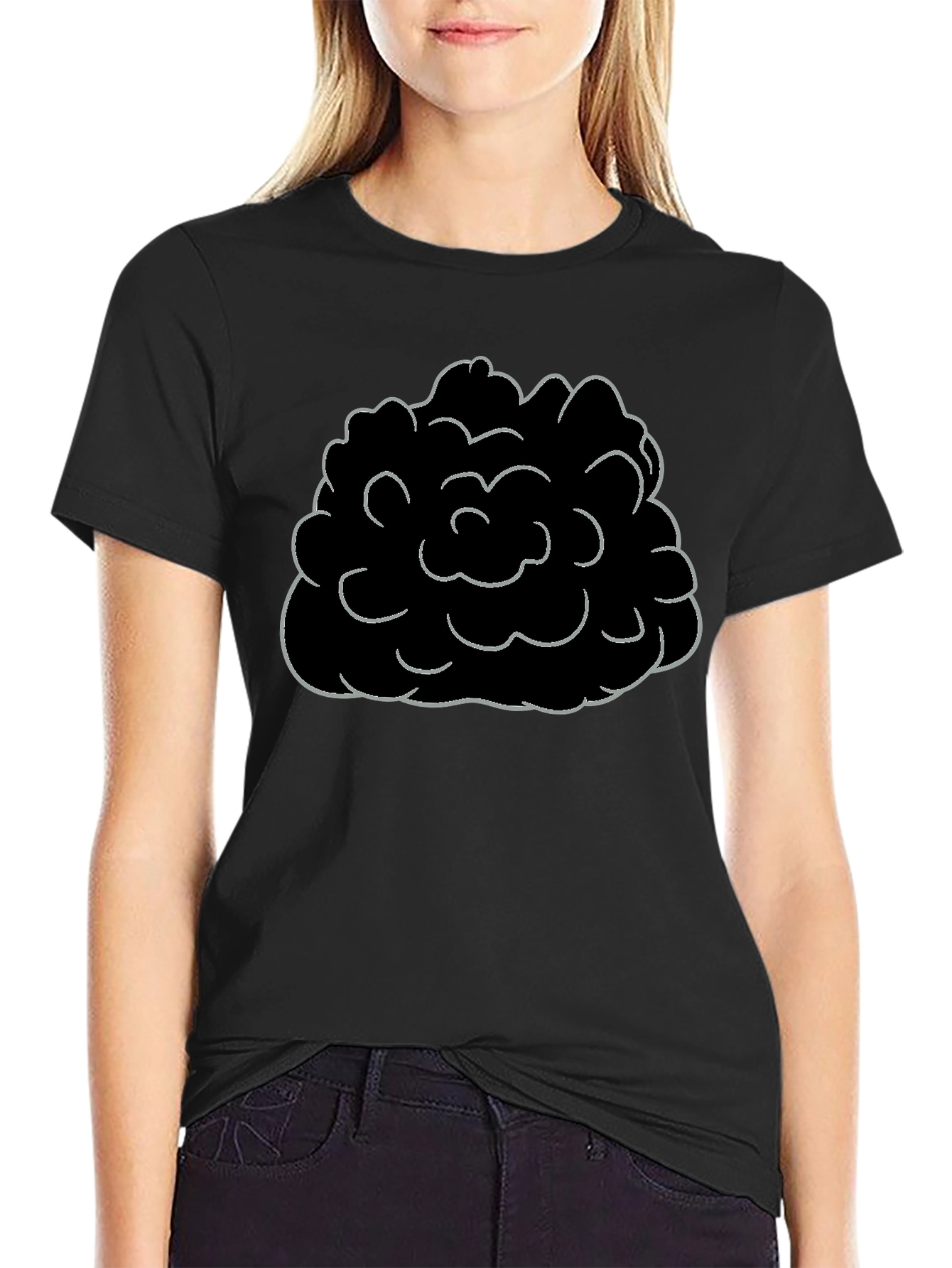 Abstract Cloud Graphic Tee - Mens Black T-Shirt