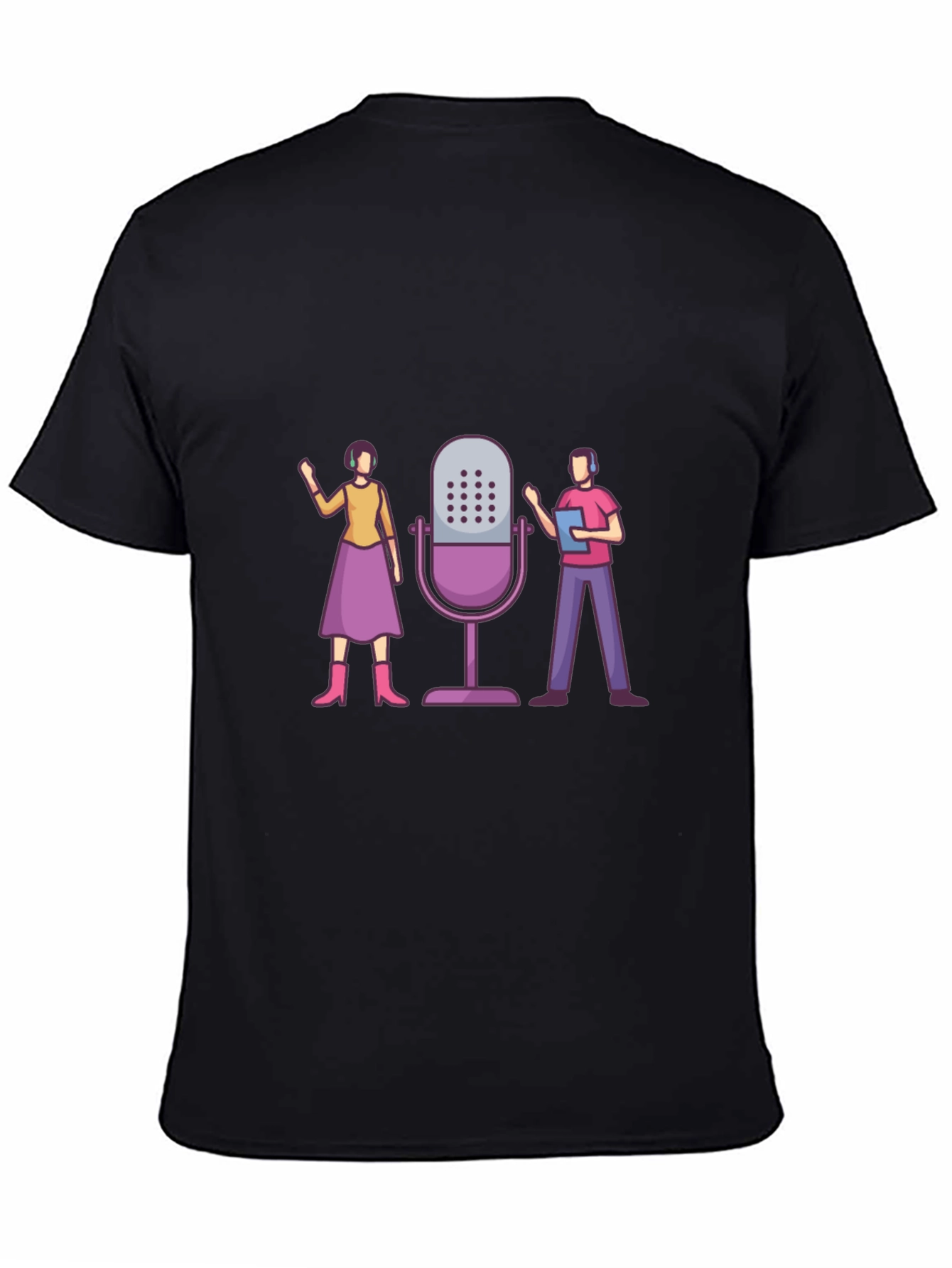 Podcast Crew Graphic Tee - Unisex Black T-Shirt