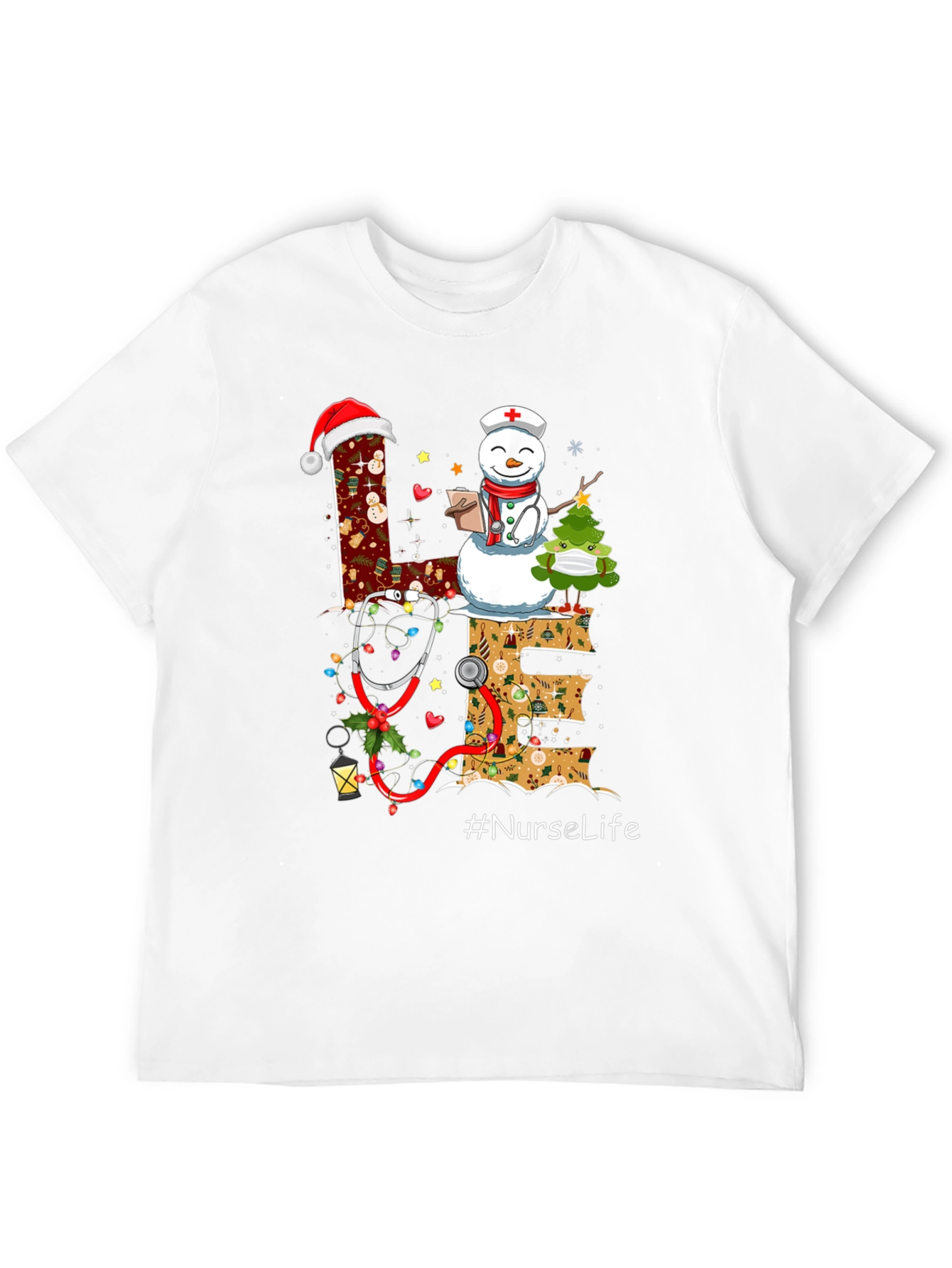 Nurse Life Christmas Graphic T-Shirt