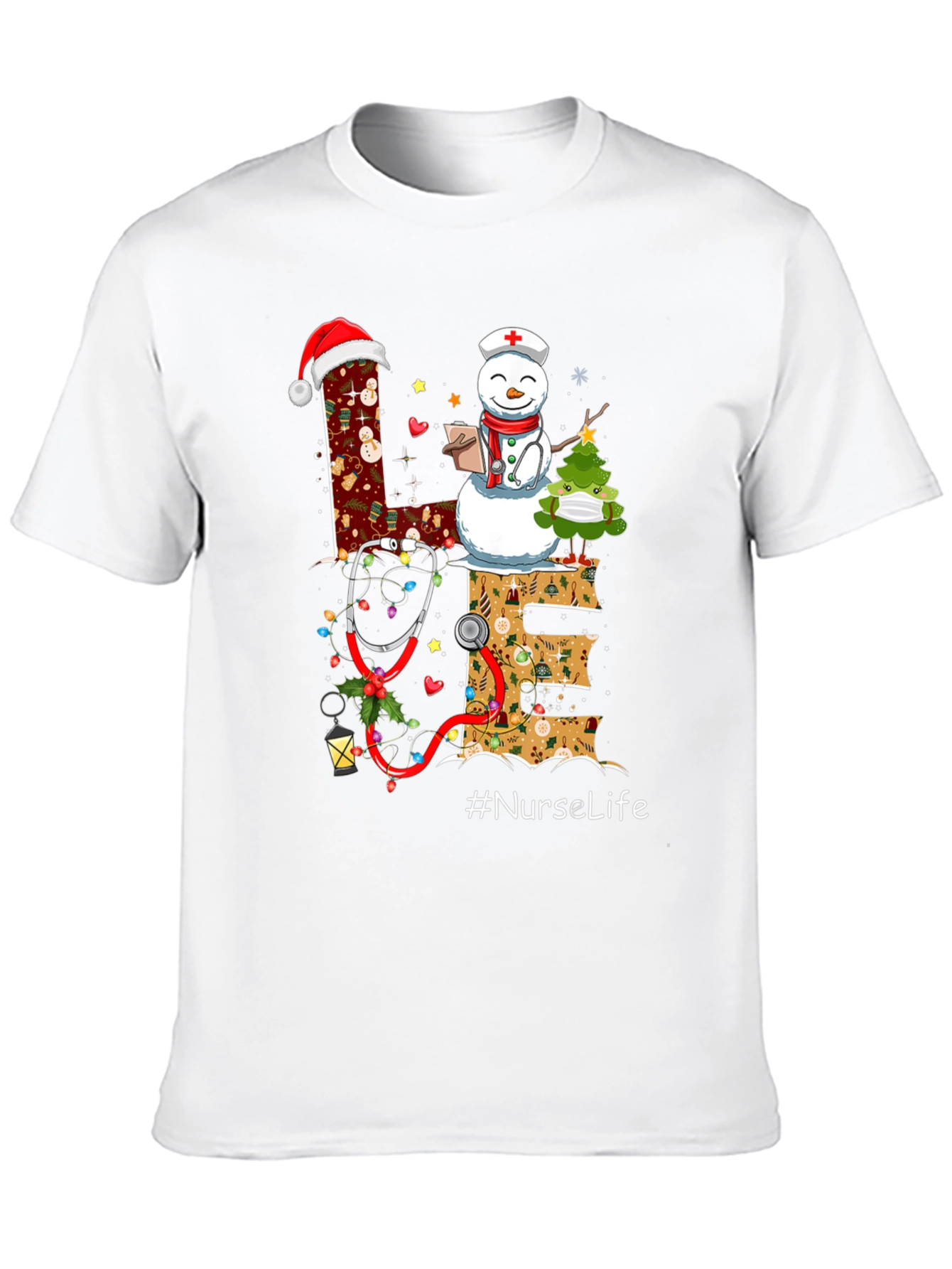 Nurse Life Christmas Graphic T-Shirt