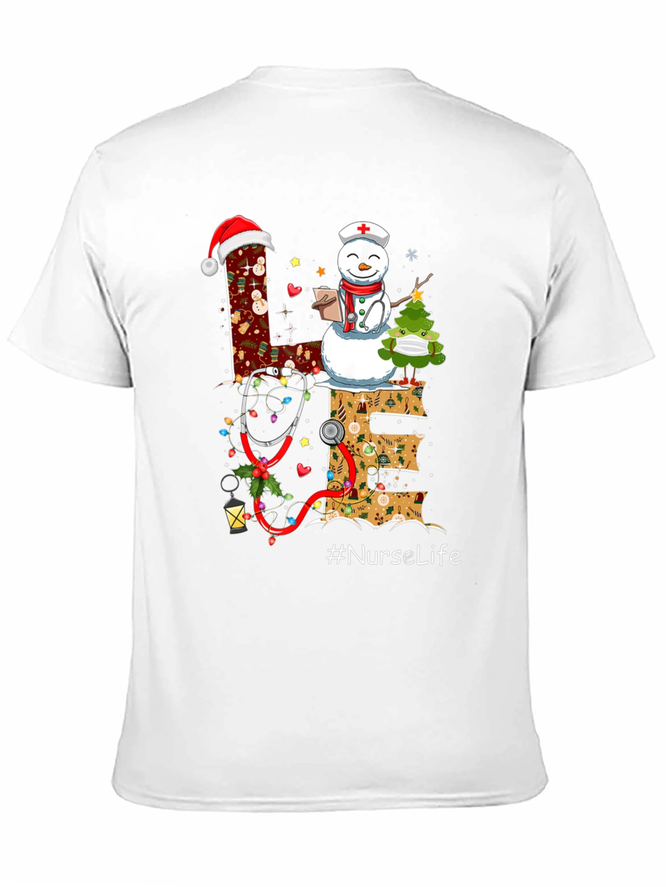 Nurse Life Christmas Graphic T-Shirt