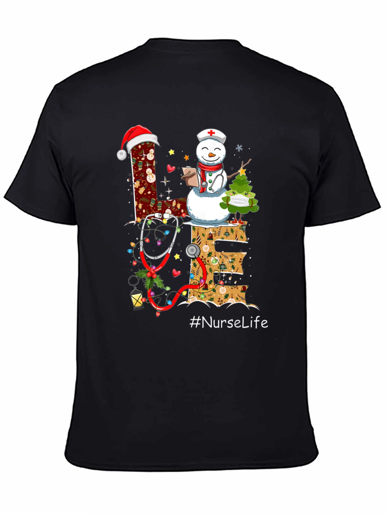 Nurse Life Christmas Graphic T-Shirt