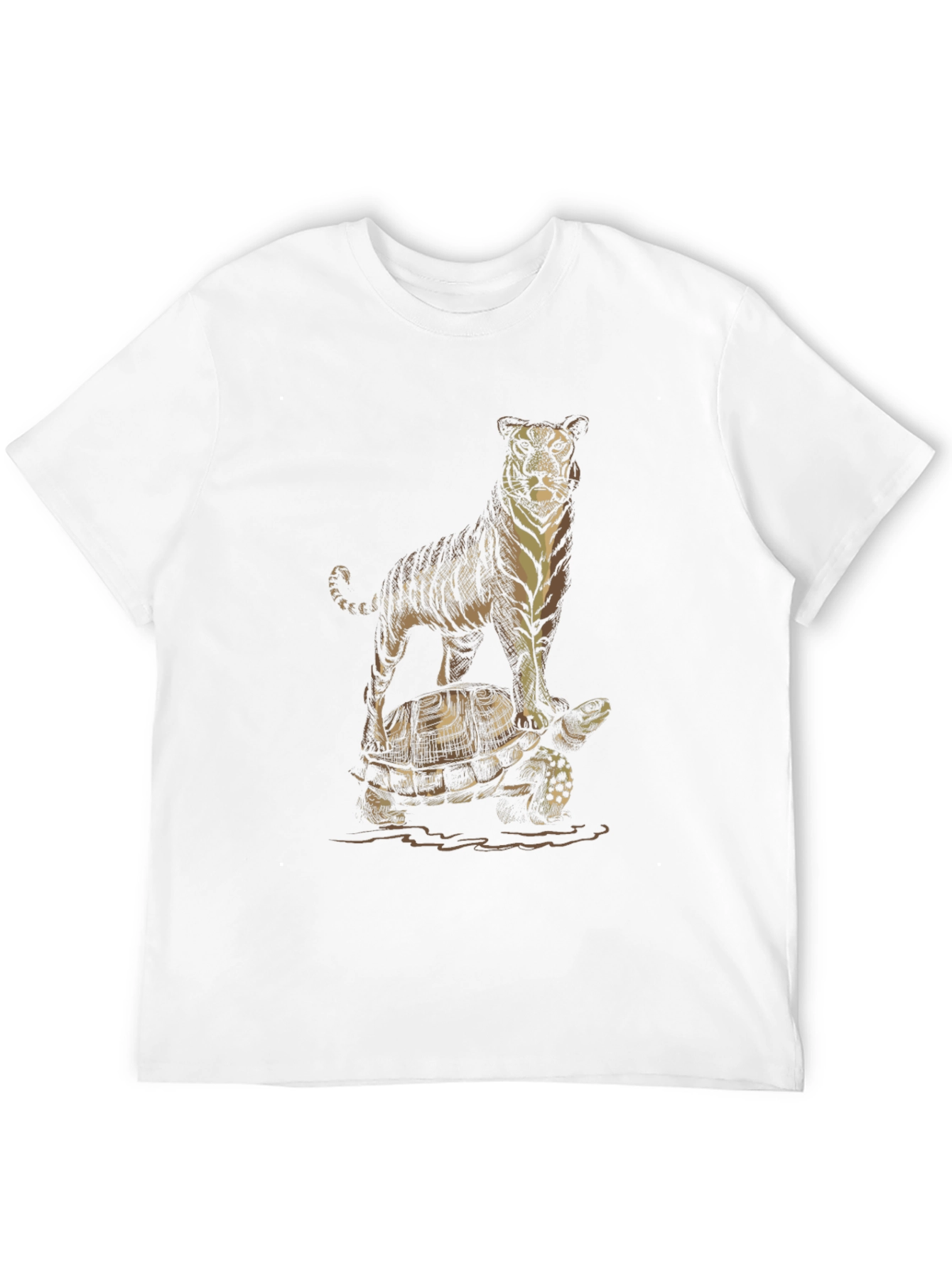 Tiger Riding Turtle Graphic Tee