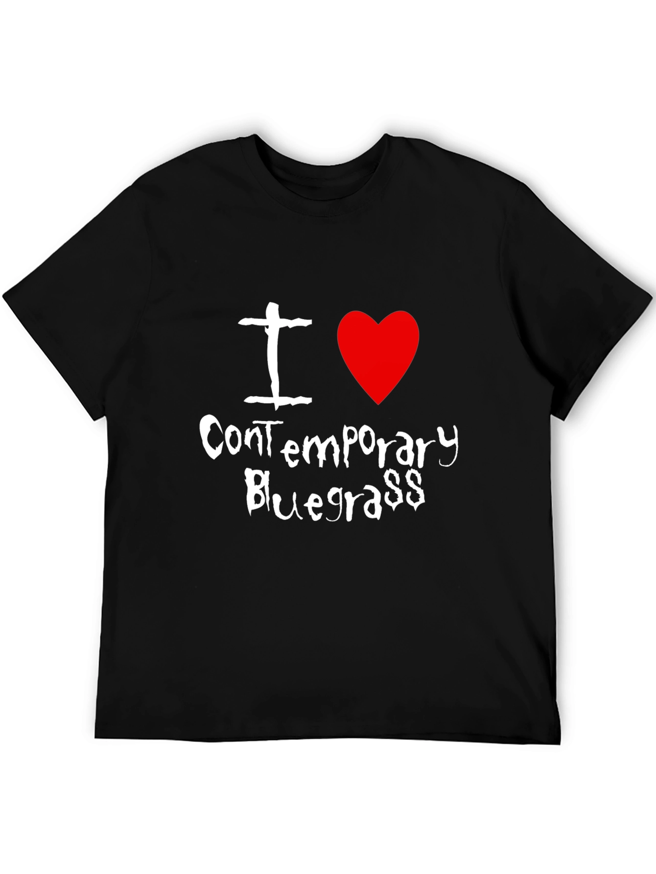 I Love Contemporary Bluegrass Black T-Shirt